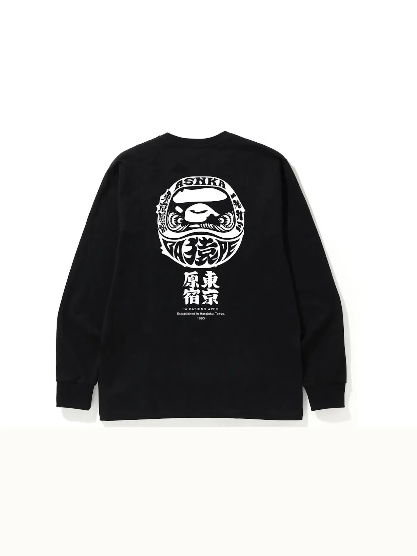 Мужская футболка с длинным рукавом BAPE Tee — изображение 1 из 2, черный