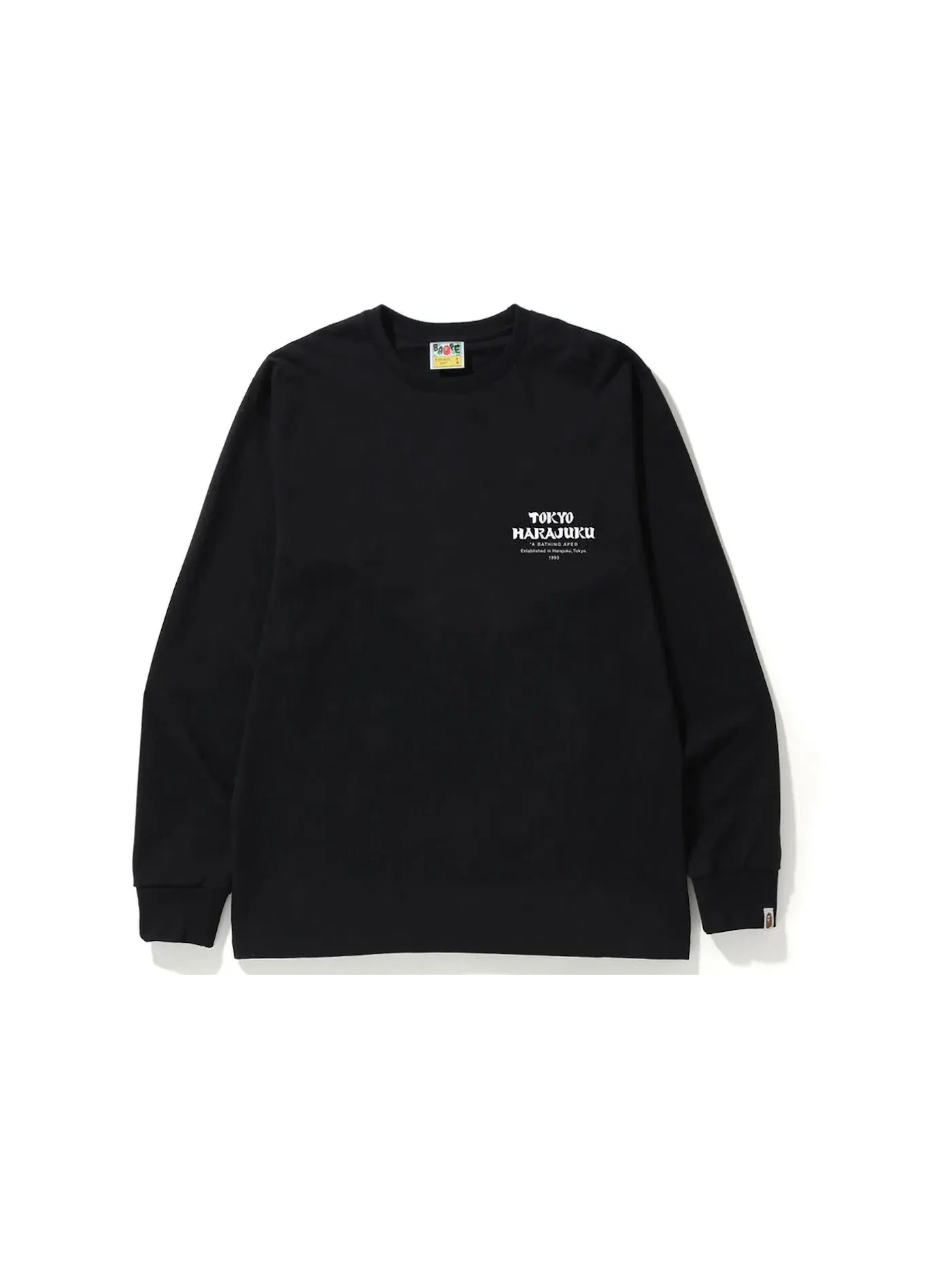 Мужская футболка с длинным рукавом BAPE Tee — изображение 2 из 2, черный