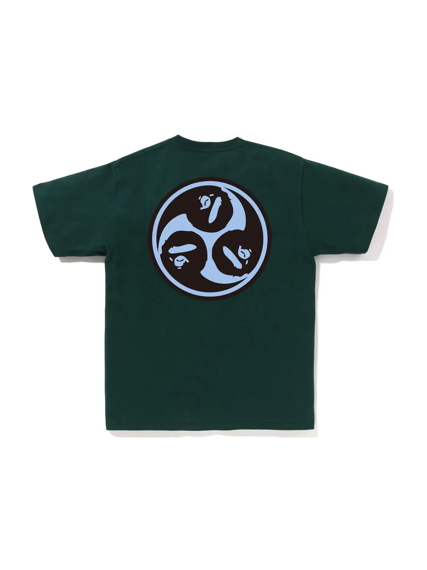Мужская футболка с принтом BAPE Japan Culture Mitsudomoe Tee — изображение 1 из 2, зеленый