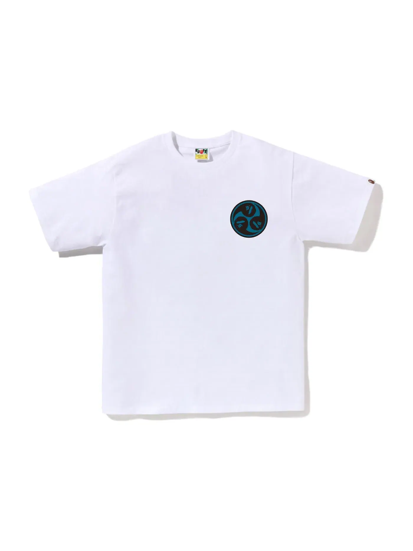 Мужская футболка с принтом Mitsudomoe BAPE — изображение 2 из 2, белый