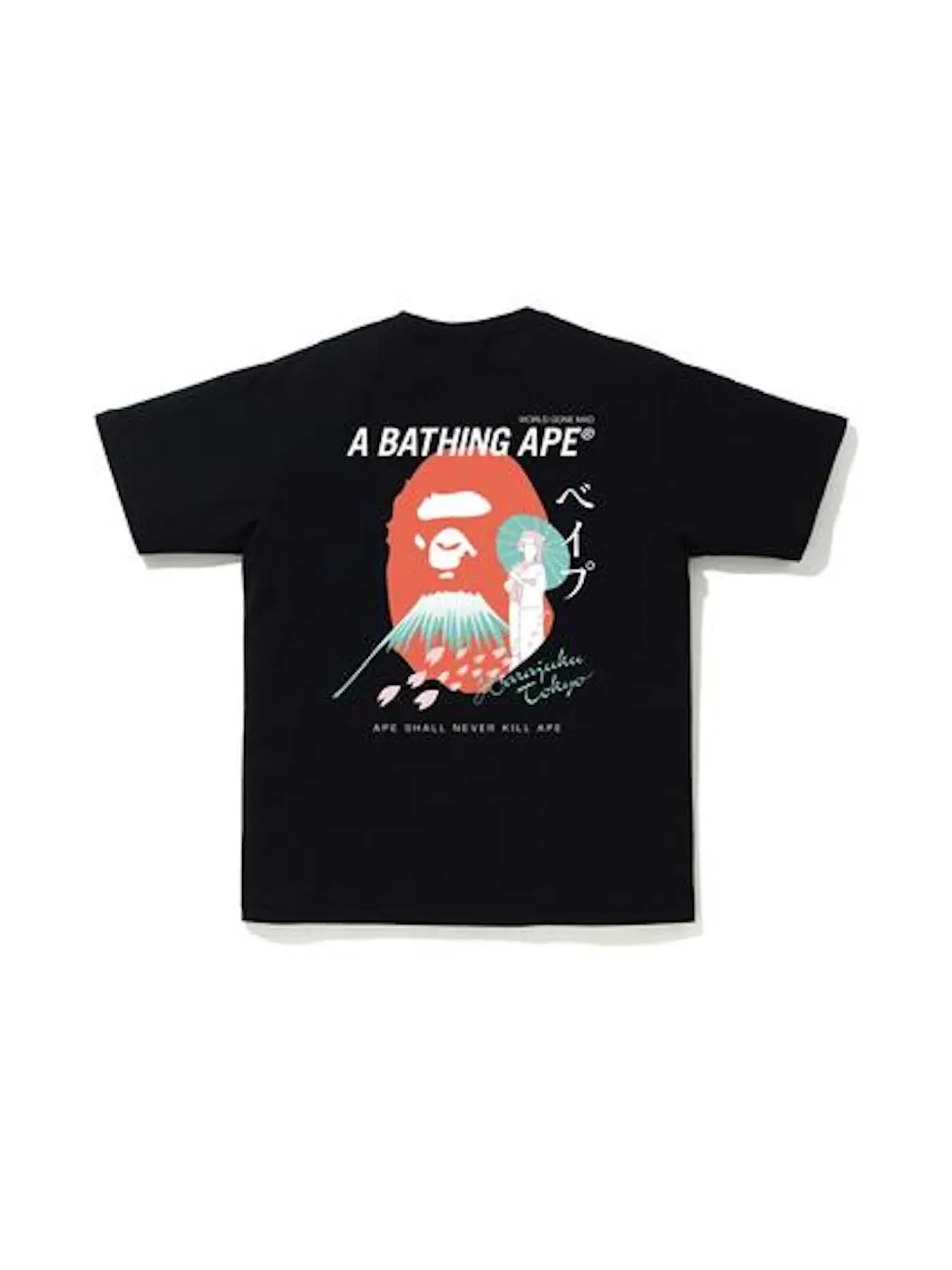 Мужская футболка с принтом BAPE Japan Culture Souvenir Tee BAPE — изображение 1 из 2, черный