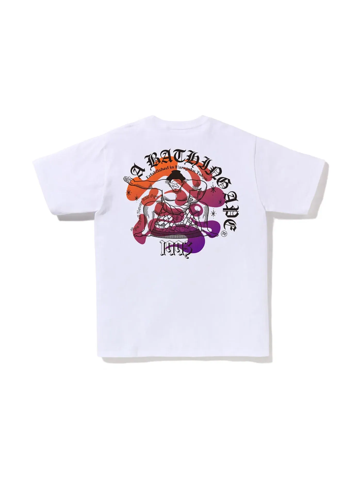 Мужская футболка с принтом BAPE Japan Culture Sumo Tee BAPE — изображение 1 из 2, белый