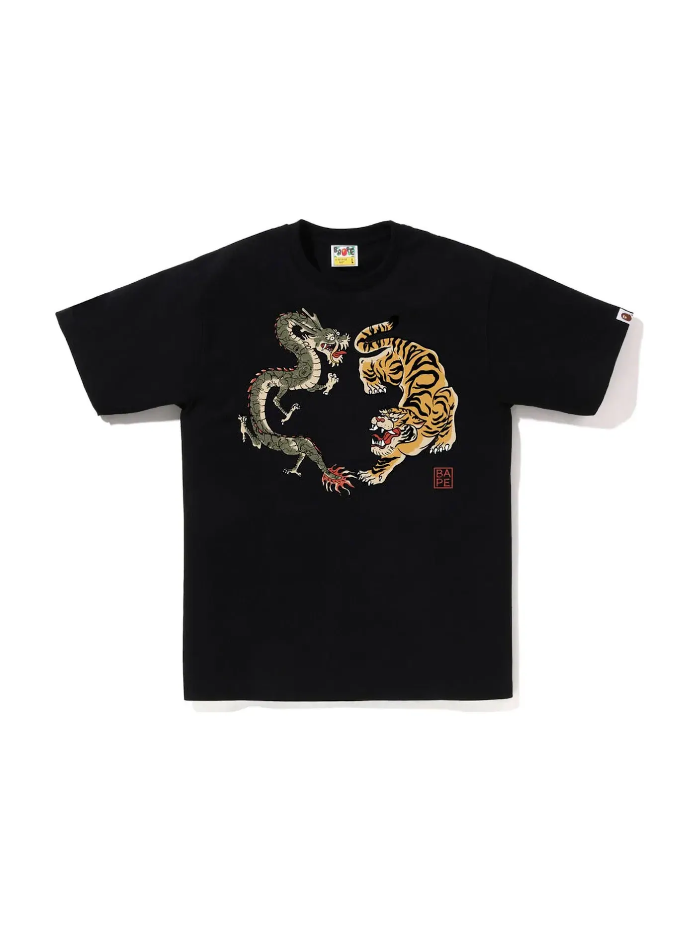 Мужская футболка с принтом Tee BAPE — изображение 1 из 1, черный