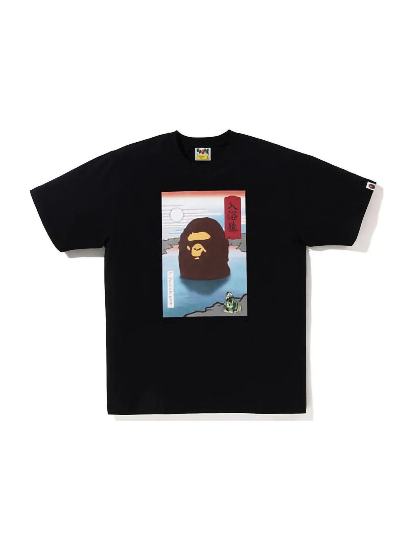 Мужская футболка с принтом BAPE Tee — изображение 1 из 1, черный