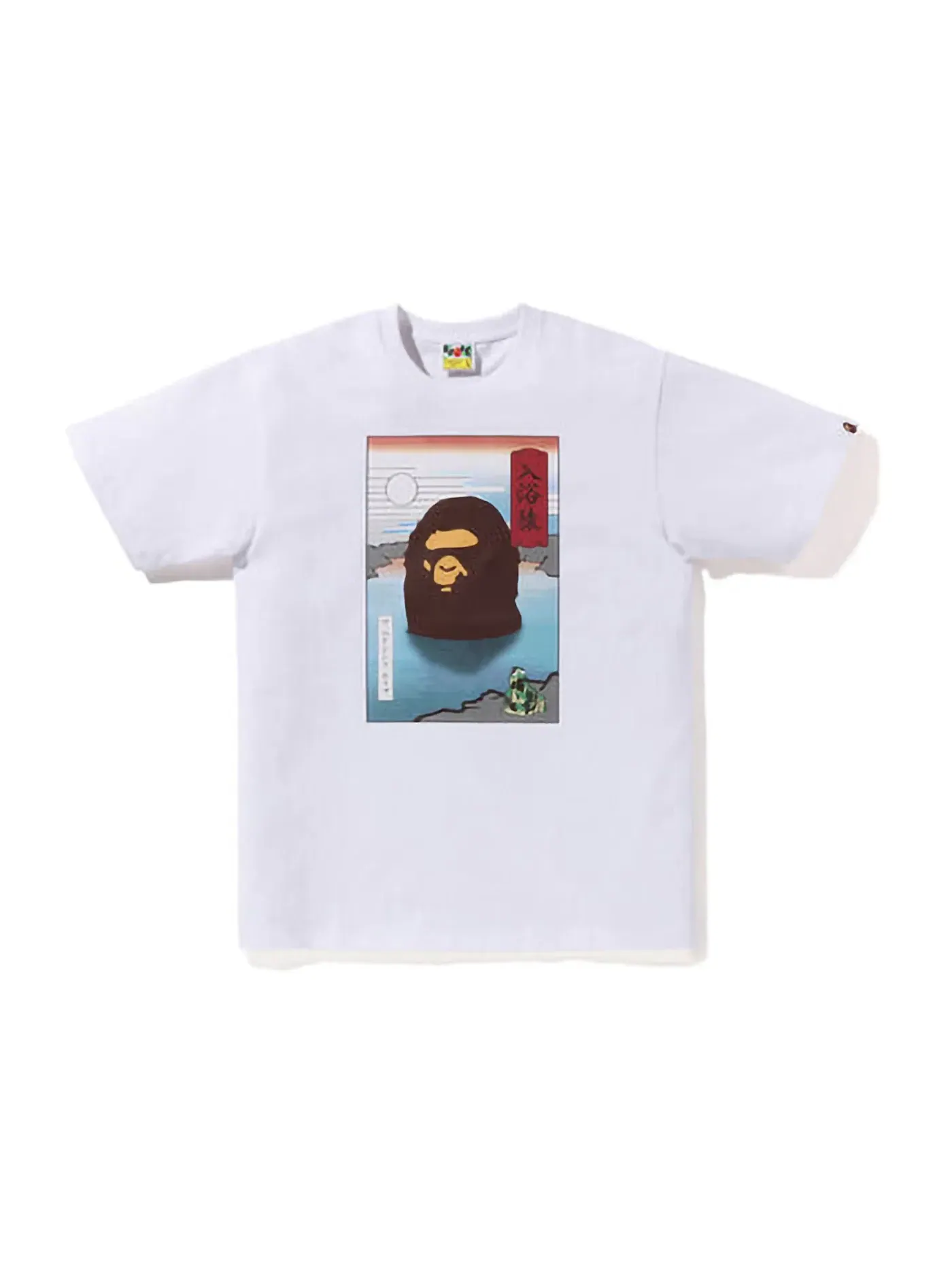 Мужская футболка с принтом BAPE Tee BAPE — изображение 1 из 1, белый