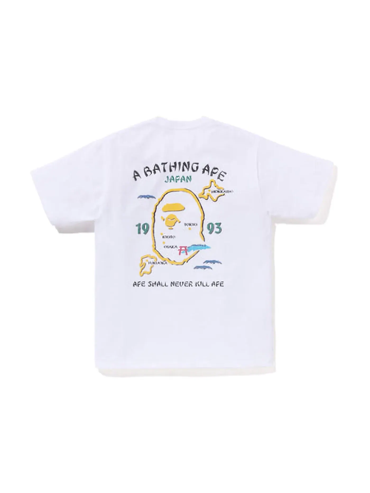 Мужская футболка с принтом BAPE Tee — изображение 1 из 2, белый