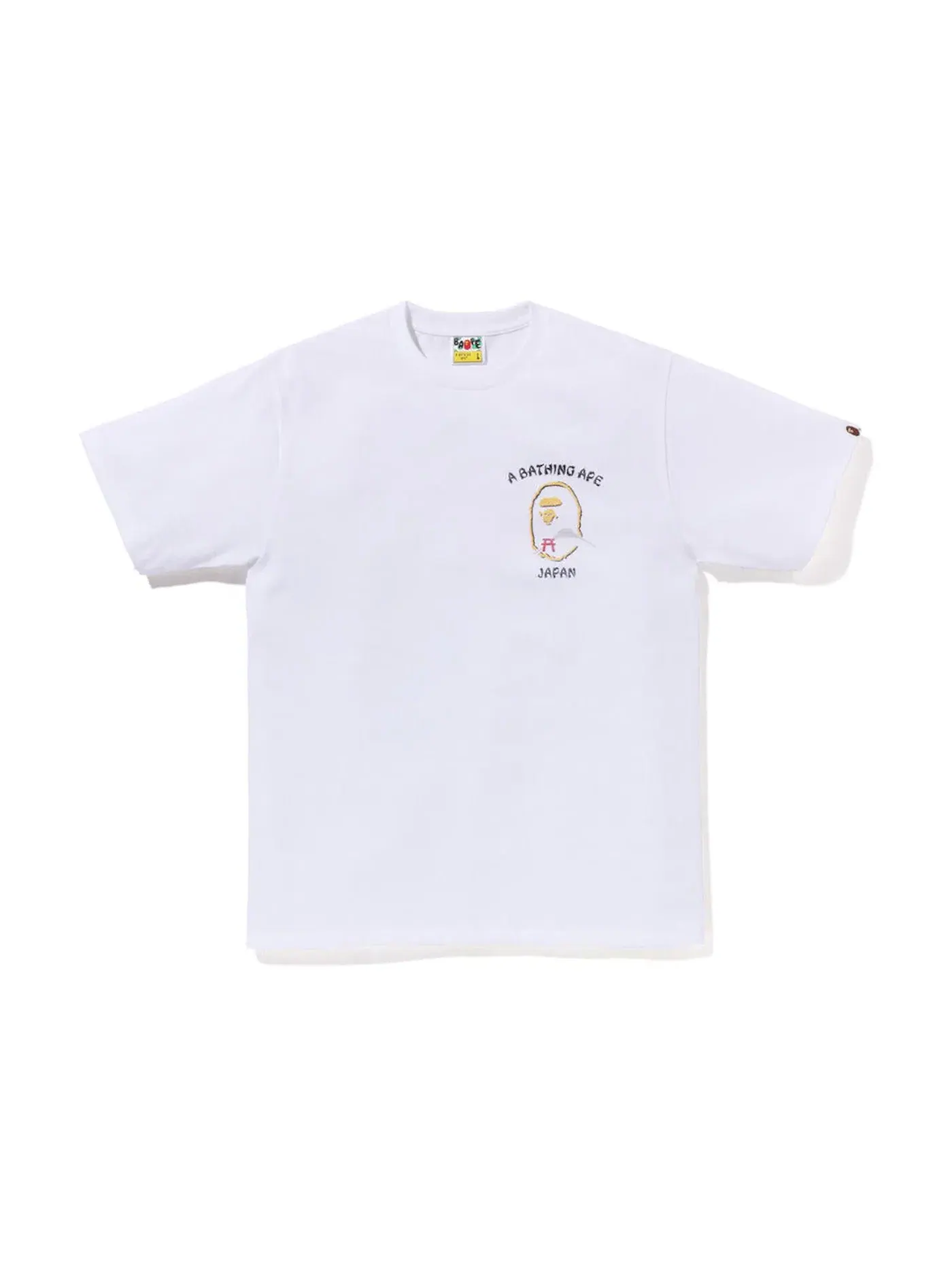 Мужская футболка с принтом BAPE Tee — изображение 2 из 2, белый