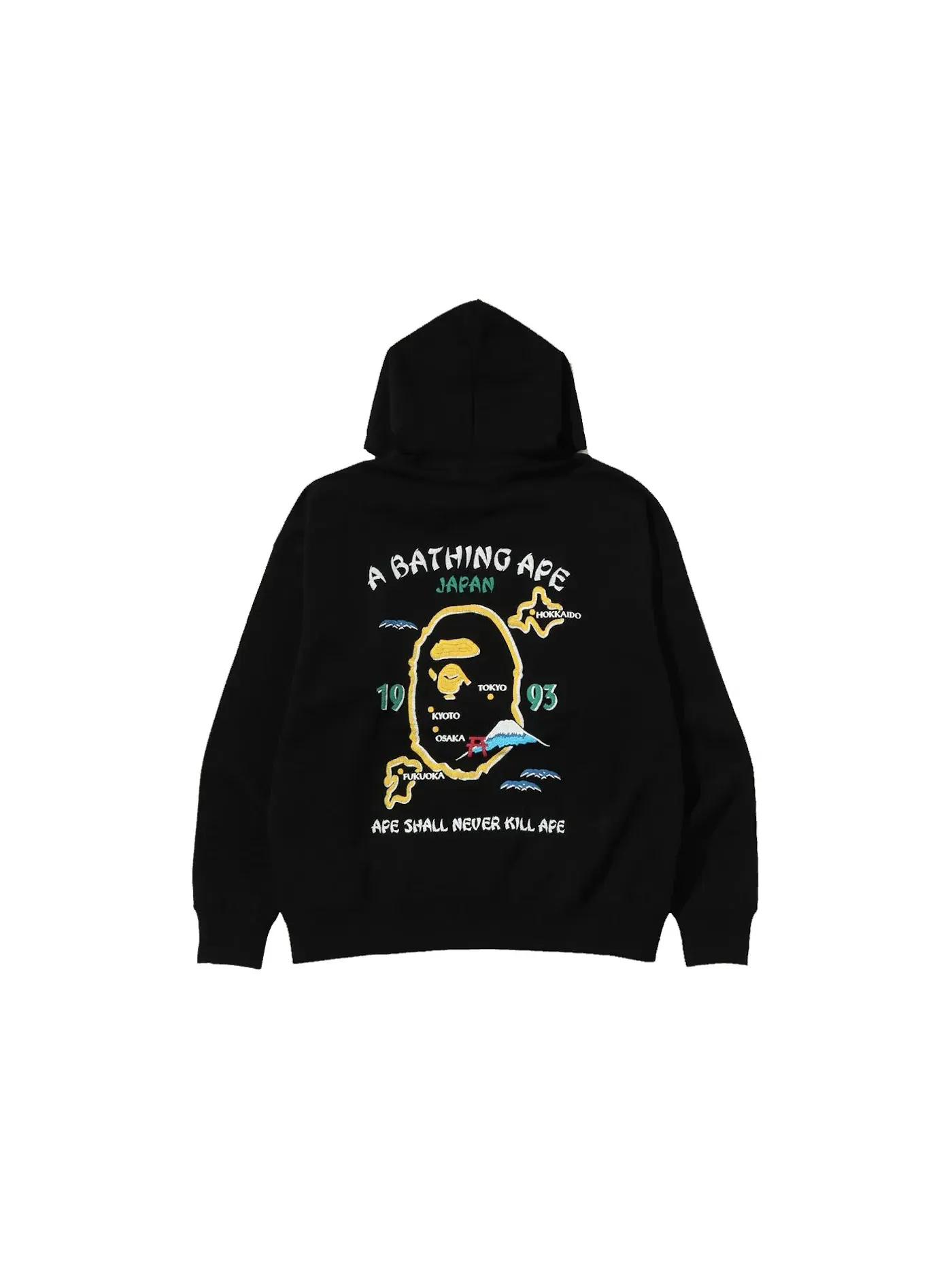 Мужской худи свободного кроя BAPE — изображение 1 из 2, черный