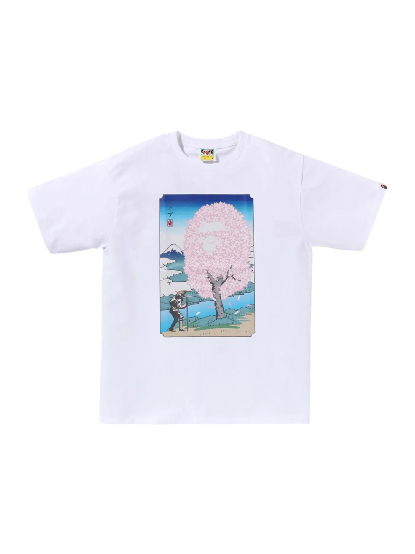 Мужская футболка с принтом BAPE Japan Sakura Tee BAPE — изображение 1 из 2, белый