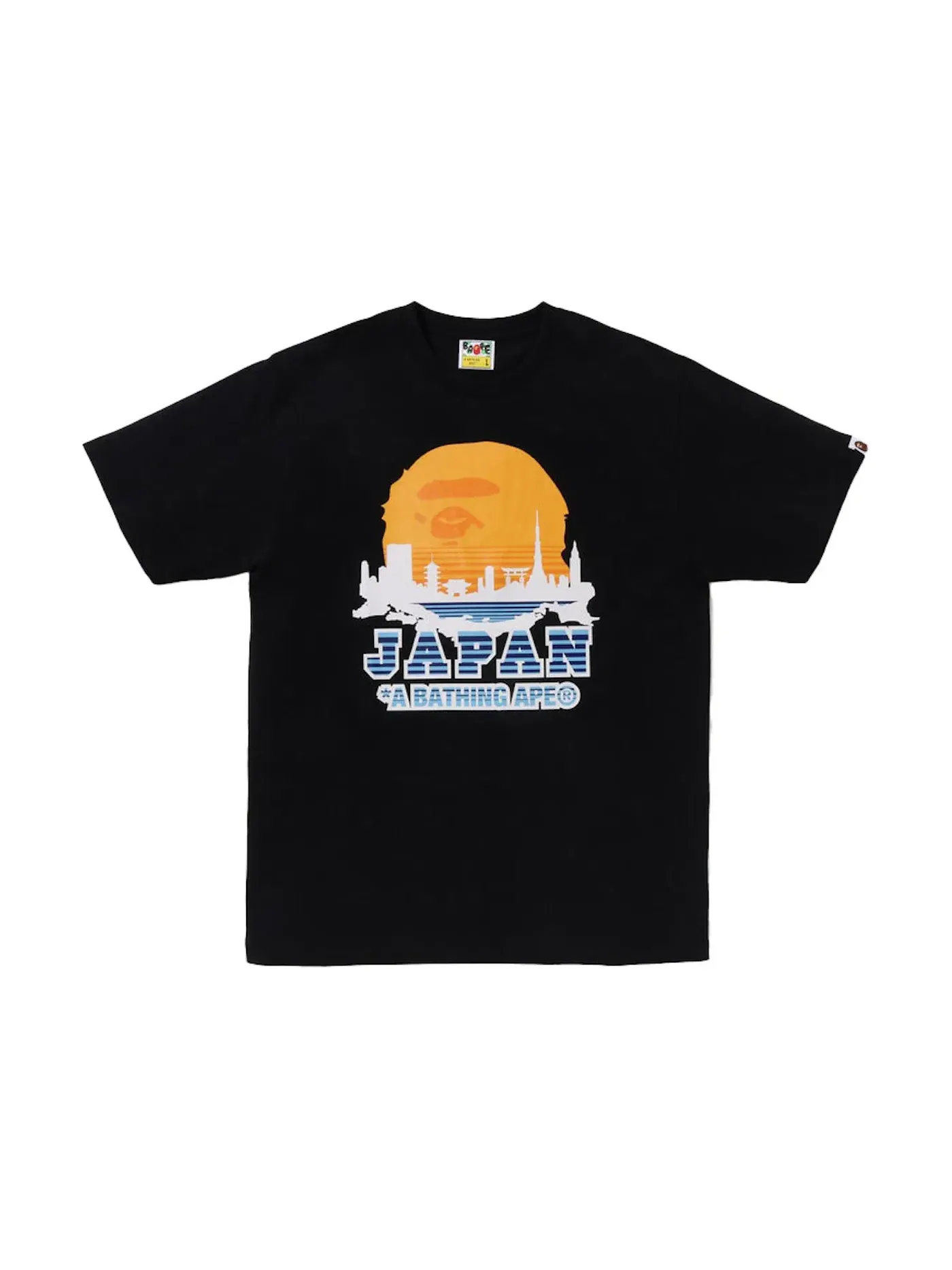 Мужская футболка с принтом Tee BAPE — изображение 1 из 1, черный