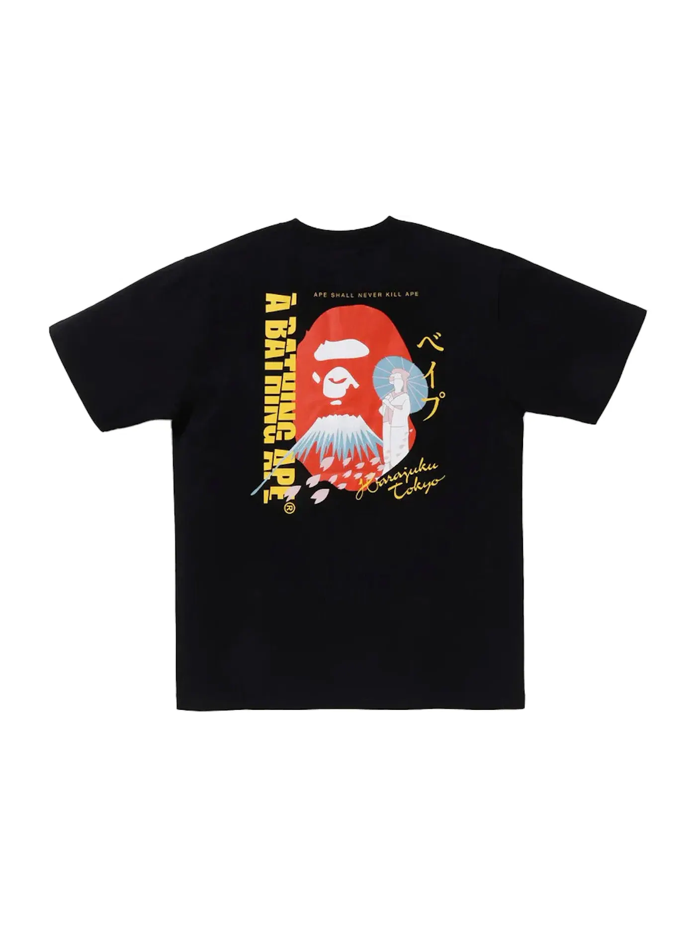 Мужская футболка с принтом Tee BAPE — изображение 2 из 2, черный