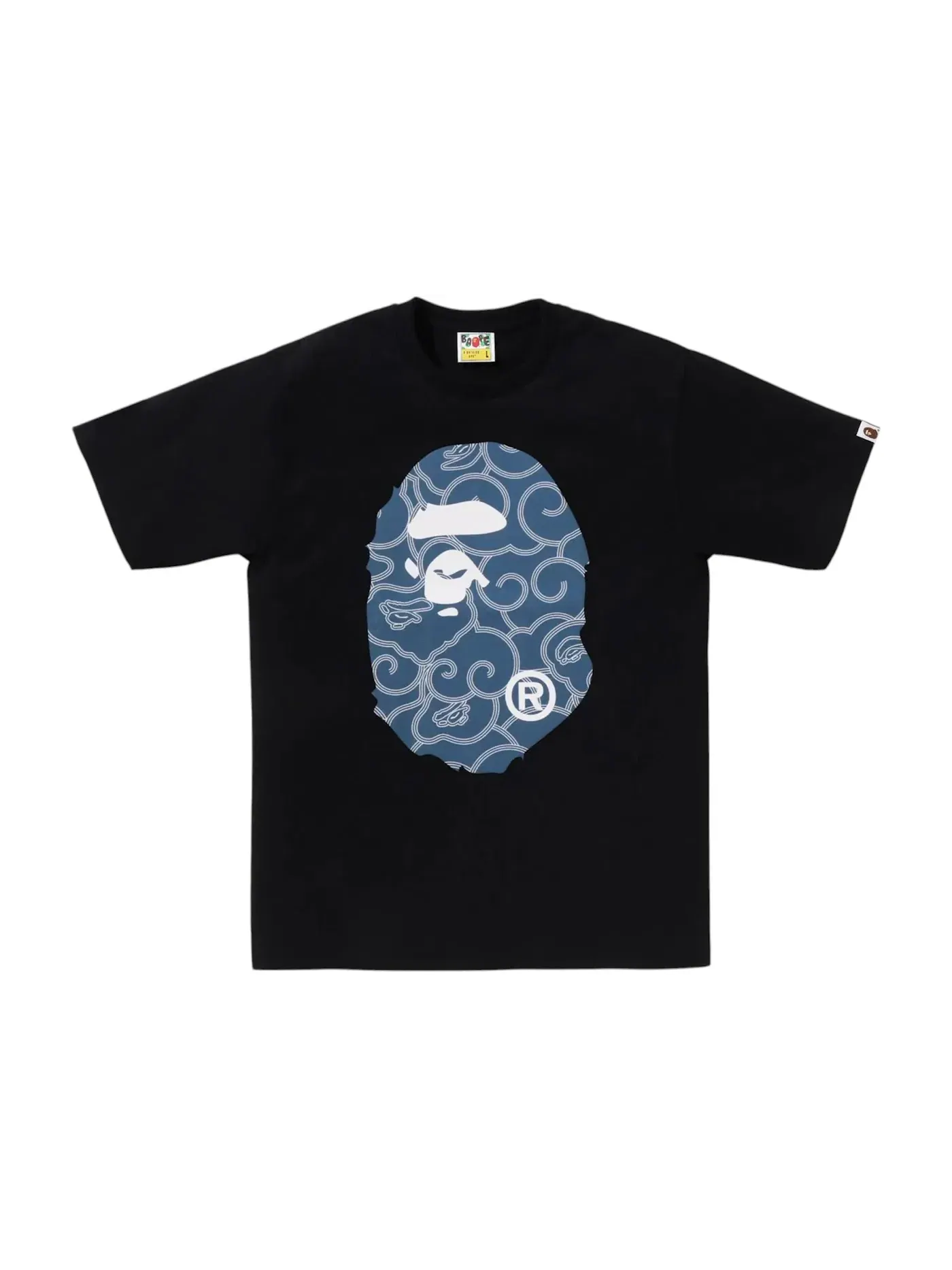 Мужская футболка с принтом BAPE Tee BAPE — изображение 1 из 1, черный