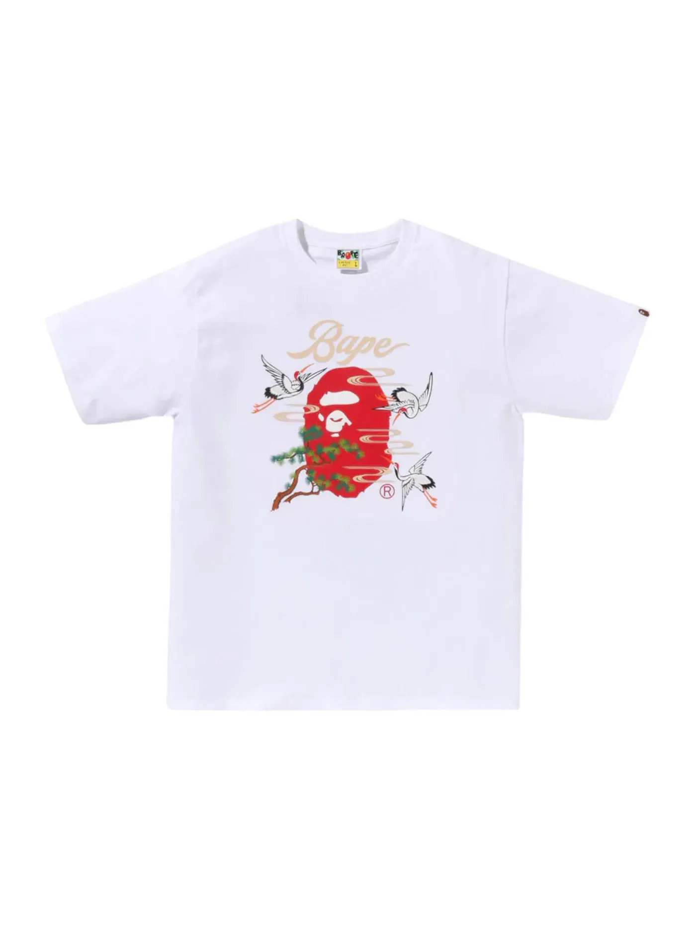 Мужская футболка с принтом BAPE Tee BAPE — изображение 1 из 1, белый