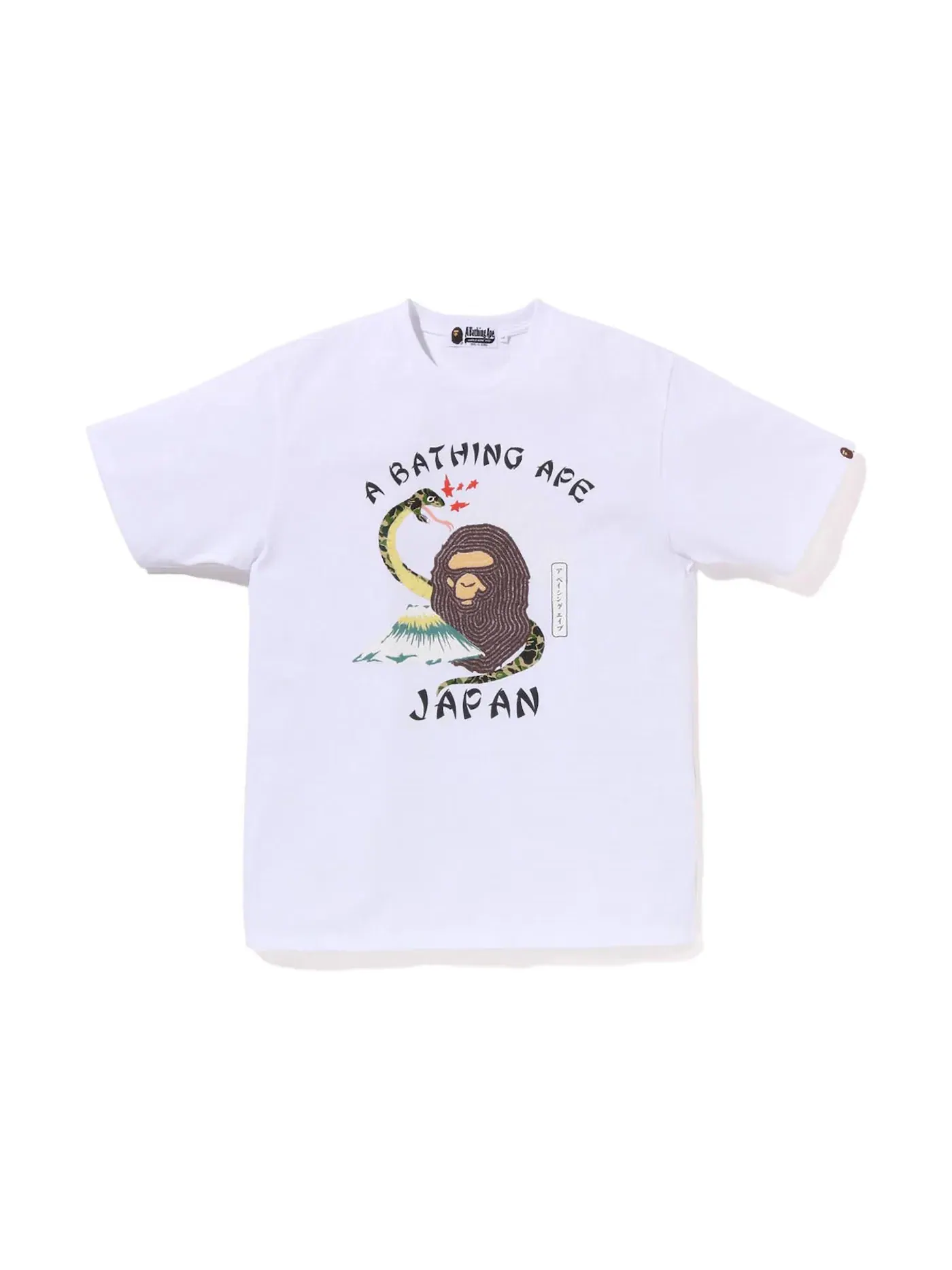 Мужская футболка с принтом BAPE Tee — изображение 1 из 1, белый
