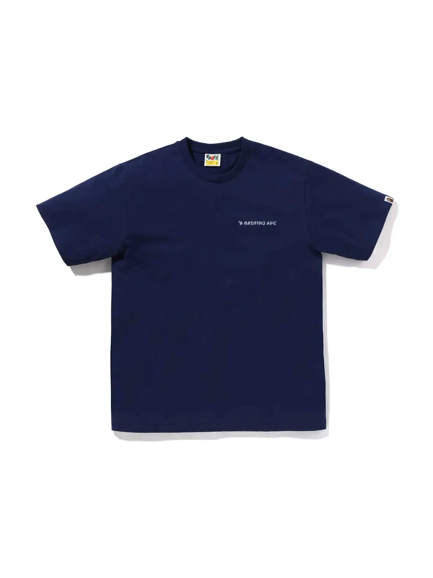 Мужская футболка с принтом Tee BAPE — изображение 2 из 2, темно-синий
