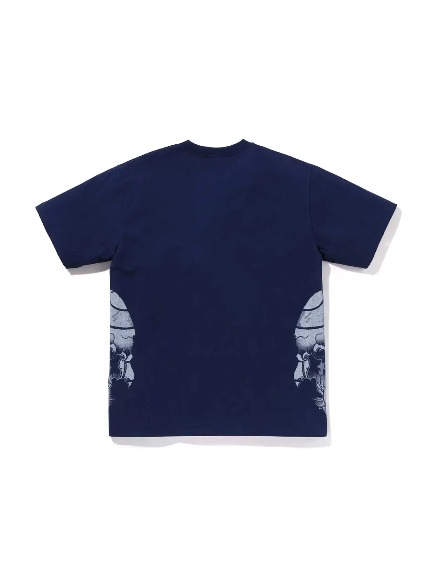 Мужская футболка с принтом BAPE Japanese Tattoo Side Big Ape Head Tee — изображение 2 из 2, темно-синий