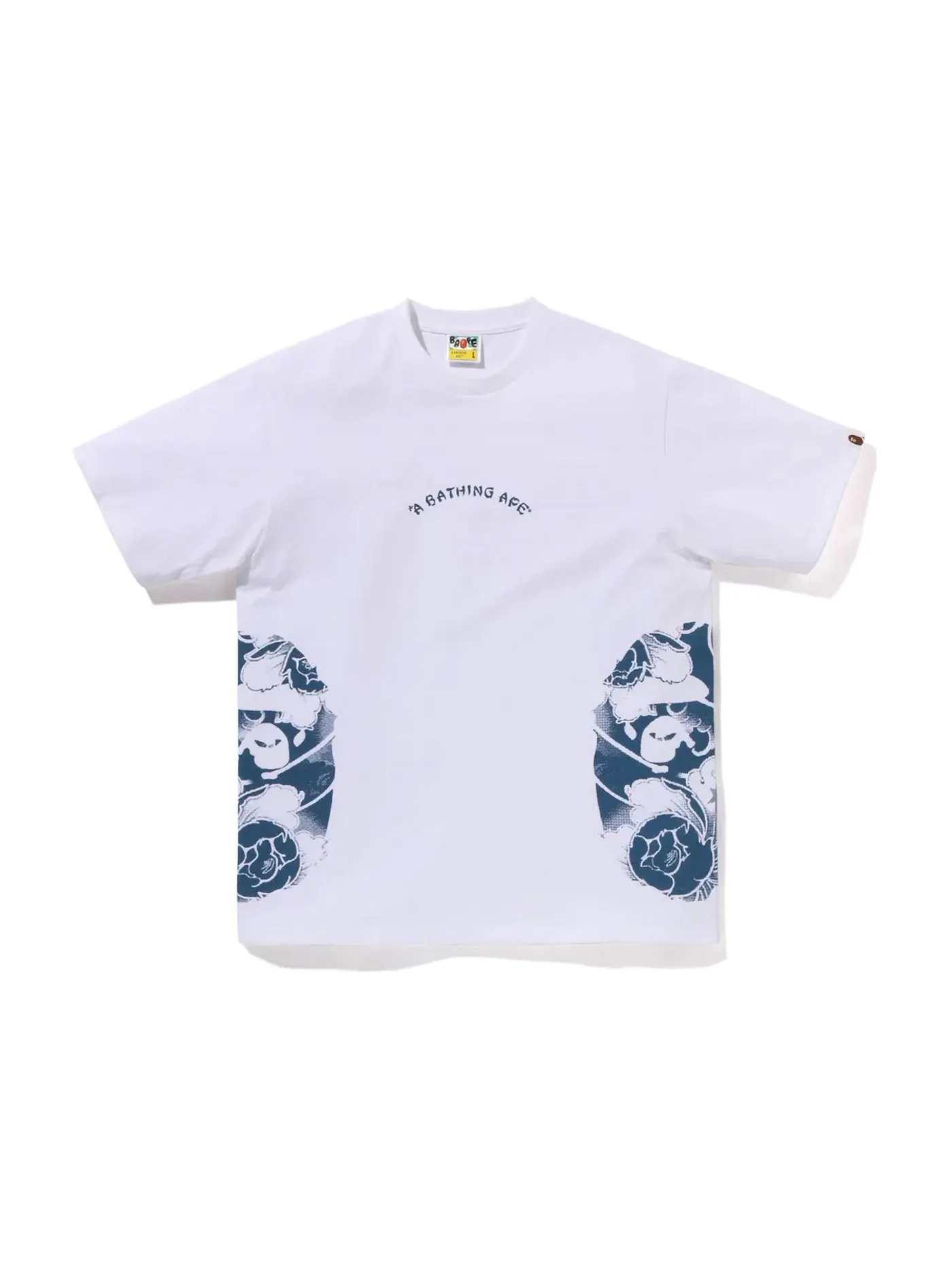 Мужская футболка с принтом BAPE Japanese Tattoo Side Big Ape Head Tee — изображение 1 из 2, белый