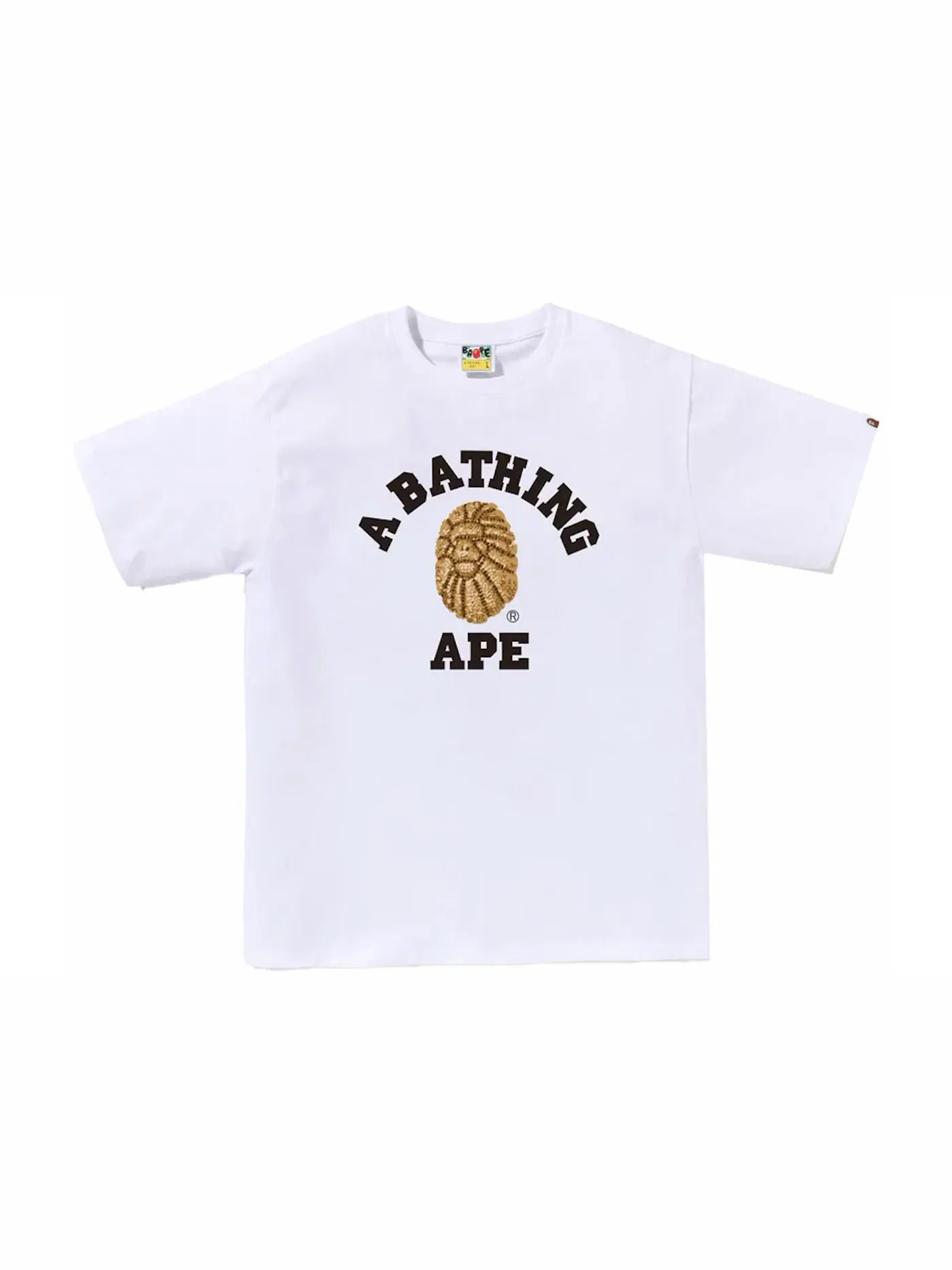 Мужская футболка с принтом BAPE Jewels College Tee BAPE — изображение 1 из 1, белый