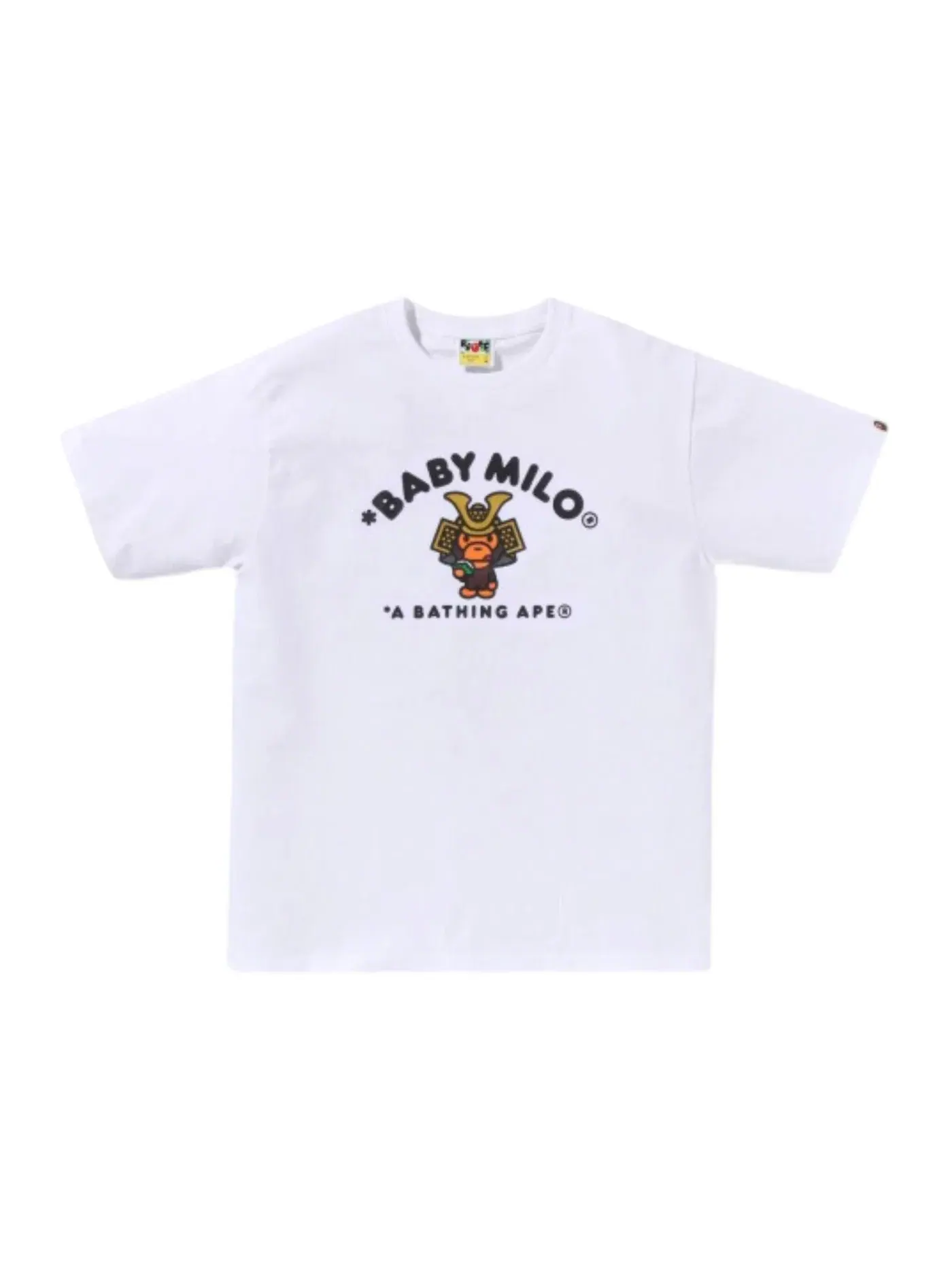 Мужская футболка с принтом BAPE Kabuto Baby Milo College T-shirt — изображение 1 из 1, белый