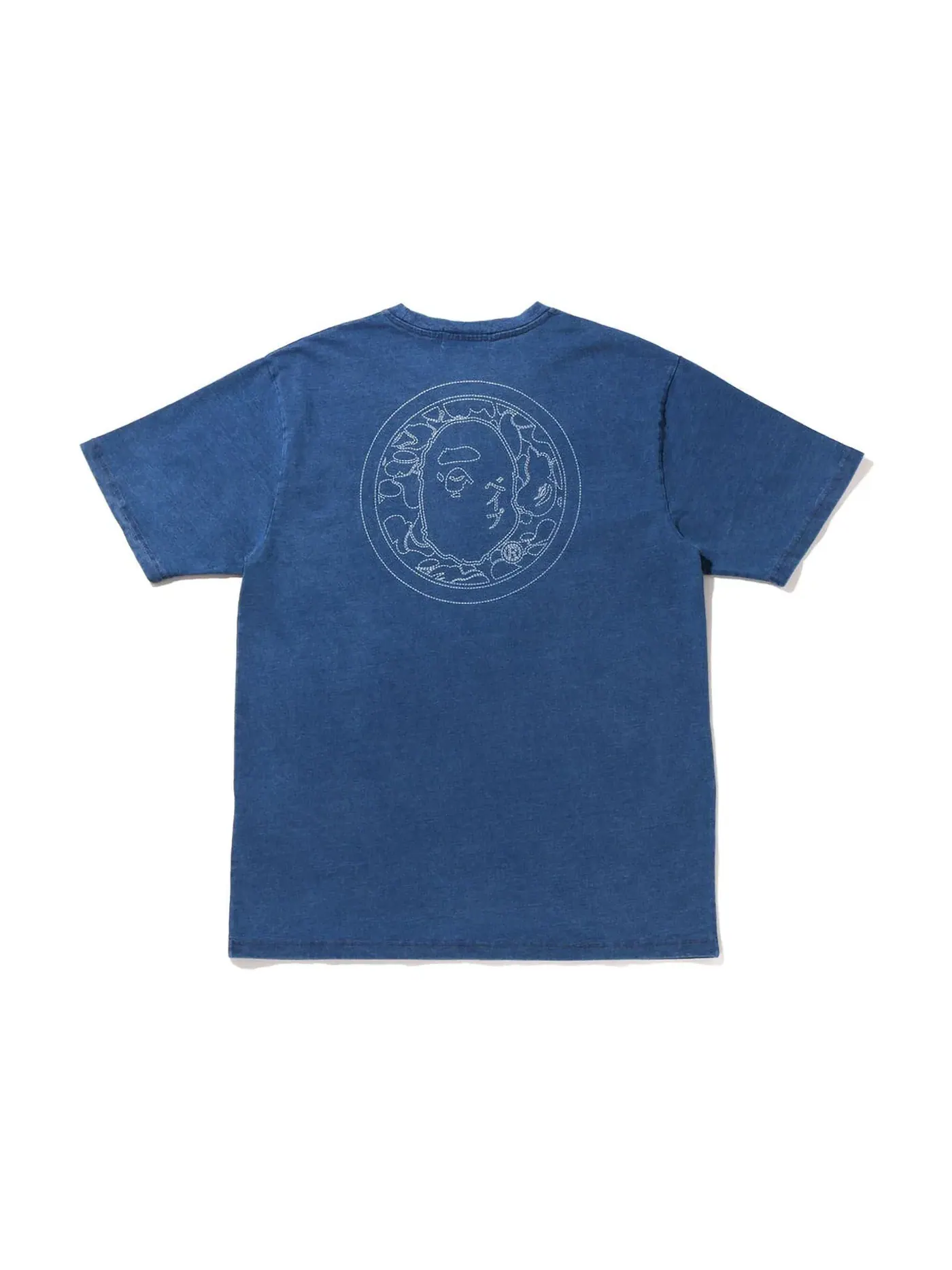 Мужская футболка с принтом Kamon Tee BAPE — изображение 2 из 2, синий