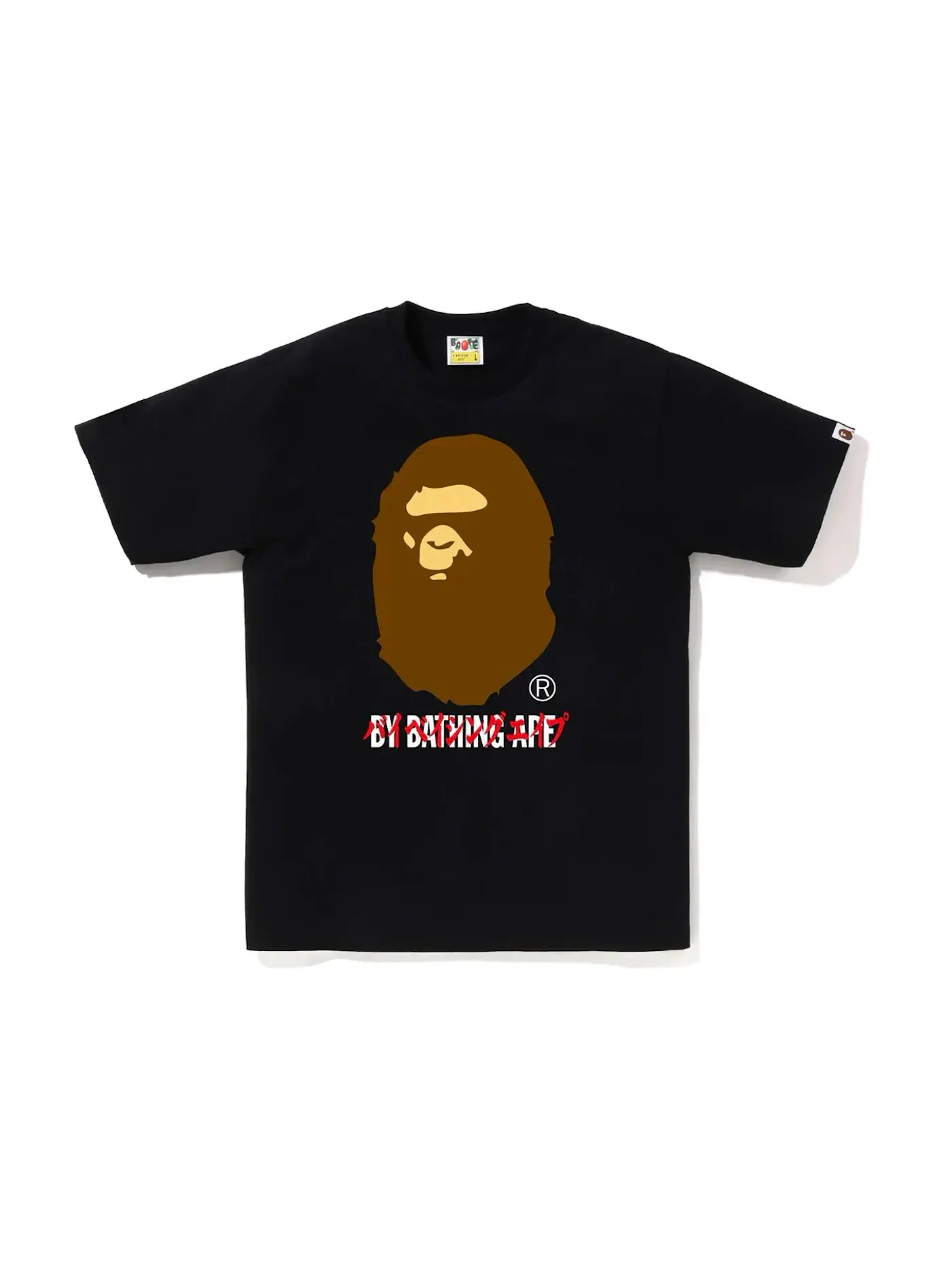 Мужская футболка с принтом Tee BAPE — изображение 1 из 1, черный
