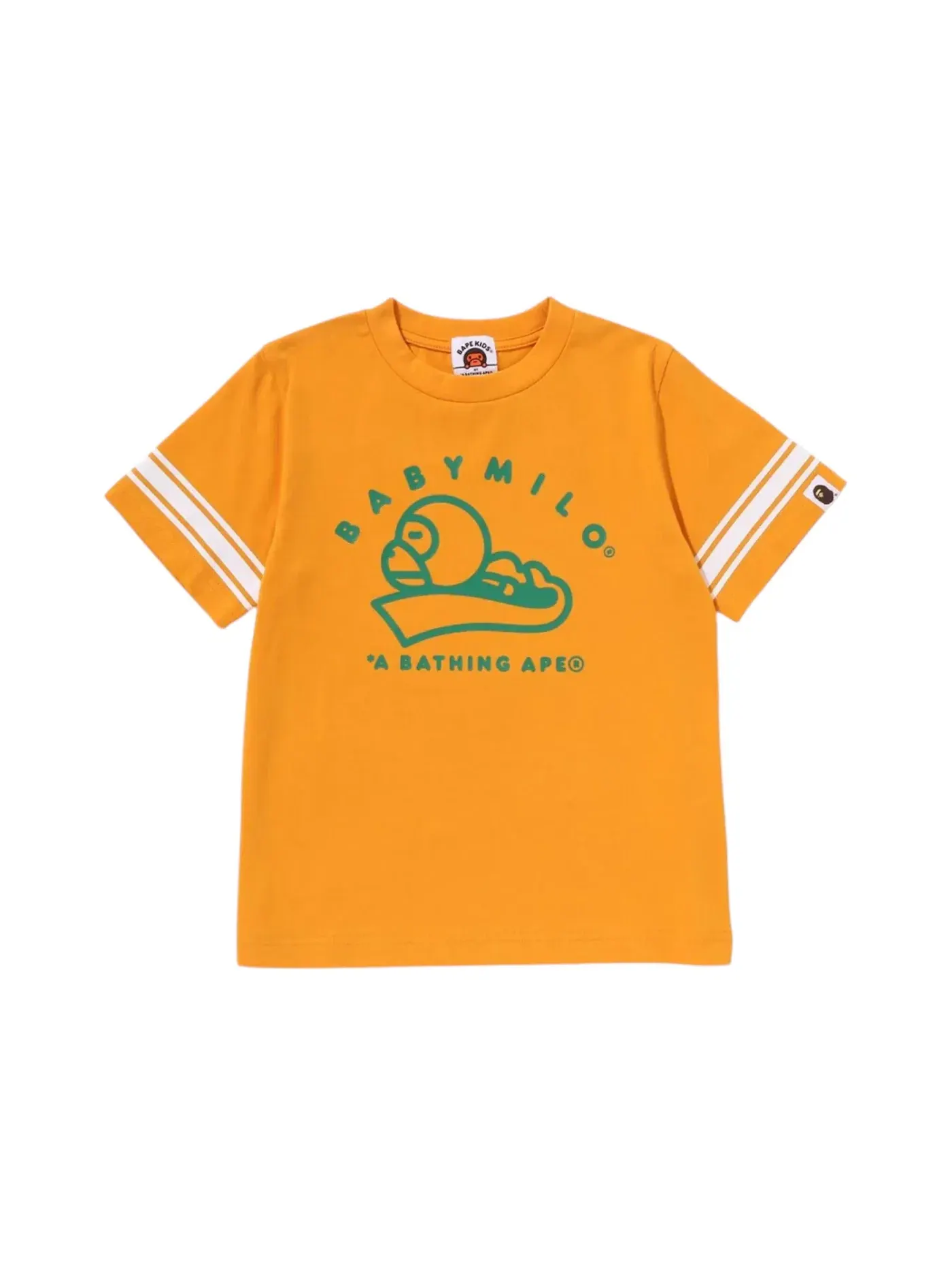 Детская футболка с принтом Baby Milo BAPE — изображение 1 из 1, оранжевый
