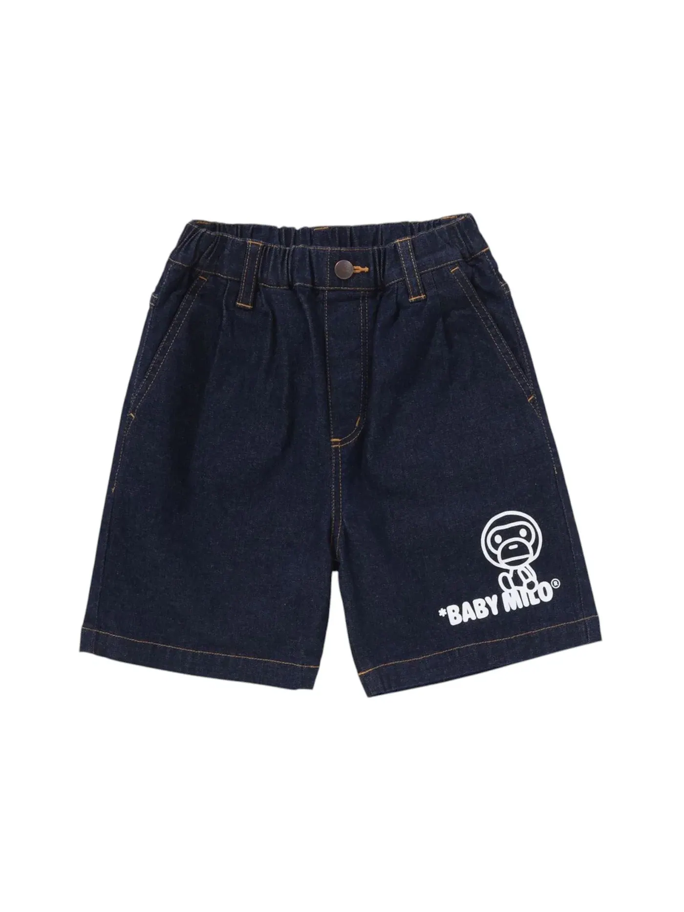 Детские шорты джинсовые BAPE Kids Baby Milo Track Shorts — изображение 1 из 1, джинсовый синий