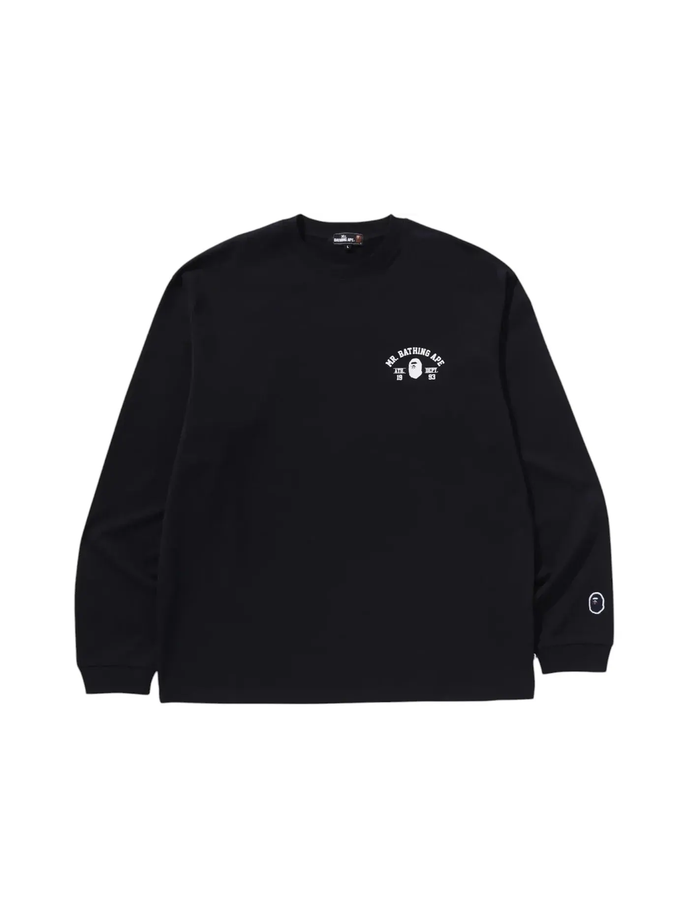 Мужская футболка с принтом BAPE L/S Print II Tee BAPE — изображение 1 из 1, темно-синий