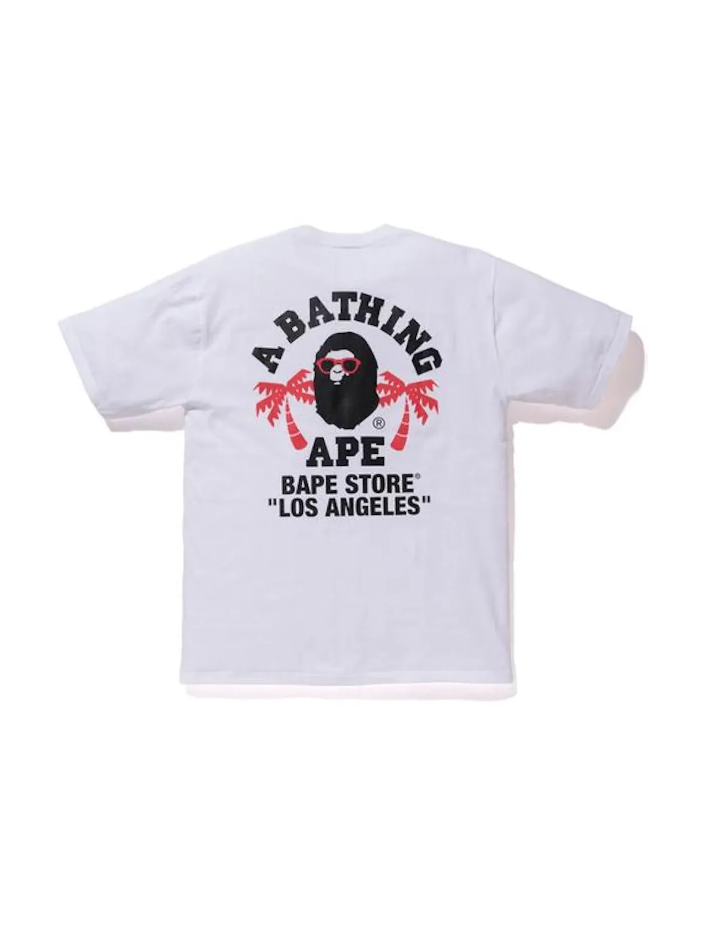 Мужская футболка с принтом BAPE La College Back Print Tee BAPE — изображение 2 из 2, красный