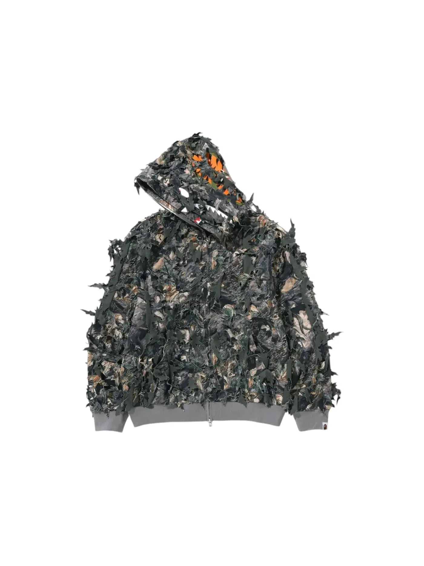 Мужская худи с капюшоном с лазерной резкой и принтом Shark Tree Edge Camo BAPE, Tree Edge Camo — изображение 1 из 3