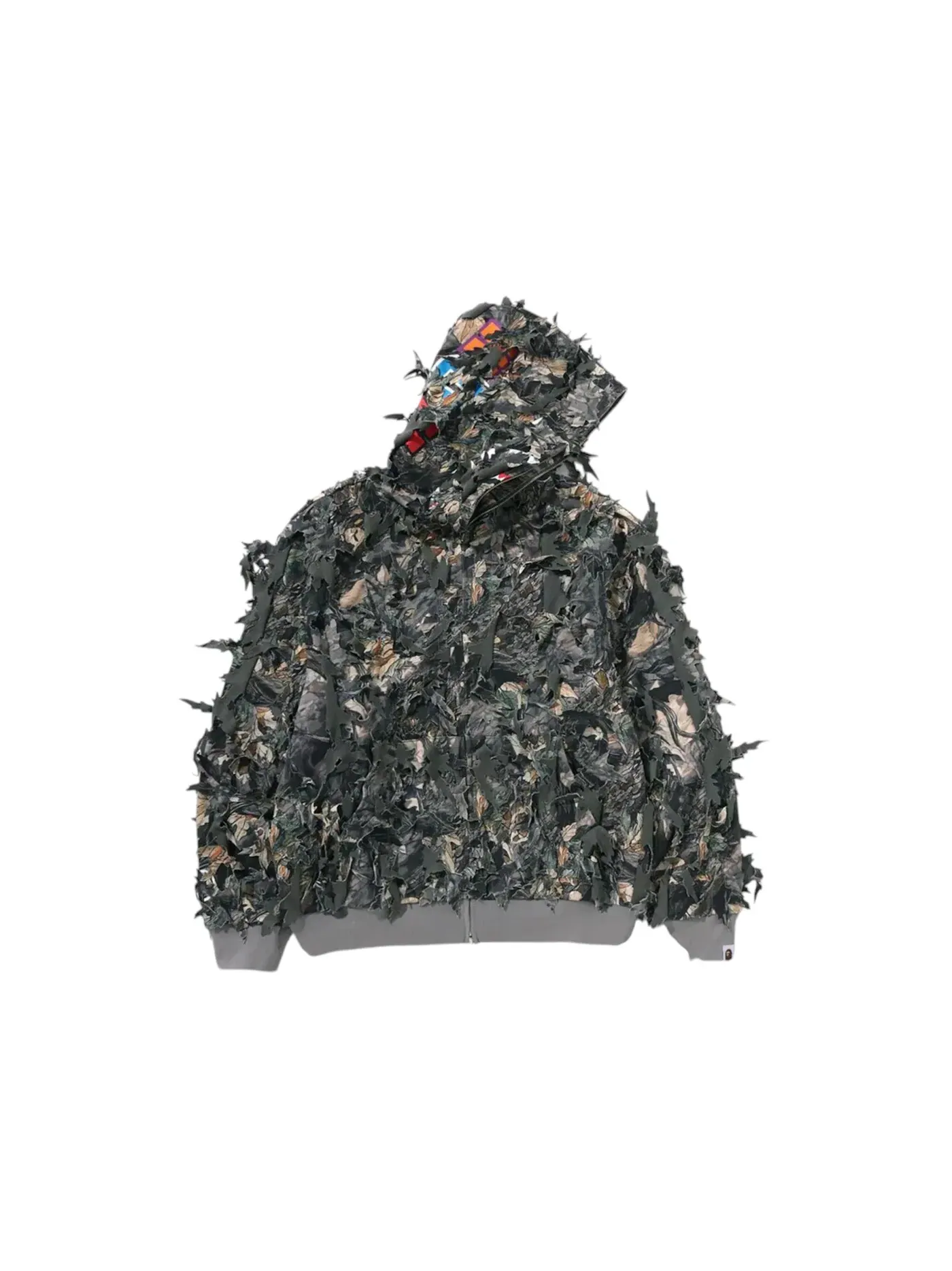 Мужская худи с капюшоном с лазерной резкой и принтом Shark Tree Edge Camo BAPE, Tree Edge Camo — изображение 2 из 3