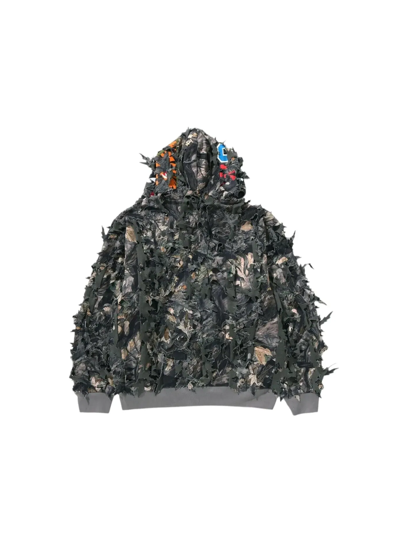 Мужская худи с капюшоном с лазерной резкой и принтом Shark Tree Edge Camo BAPE, Tree Edge Camo — изображение 3 из 3