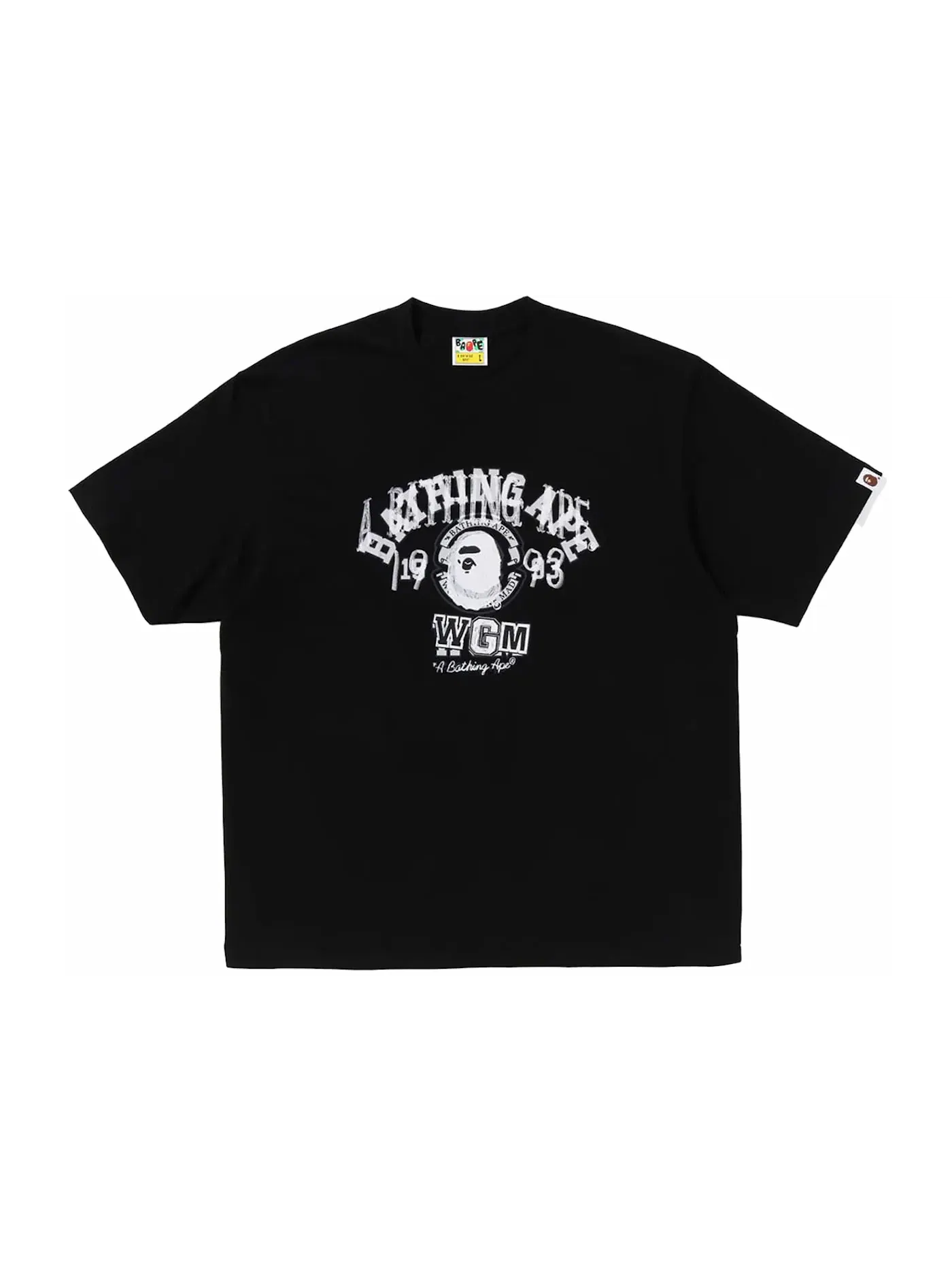 Мужская футболка свободного кроя BAPE Tee — изображение 1 из 1, черный