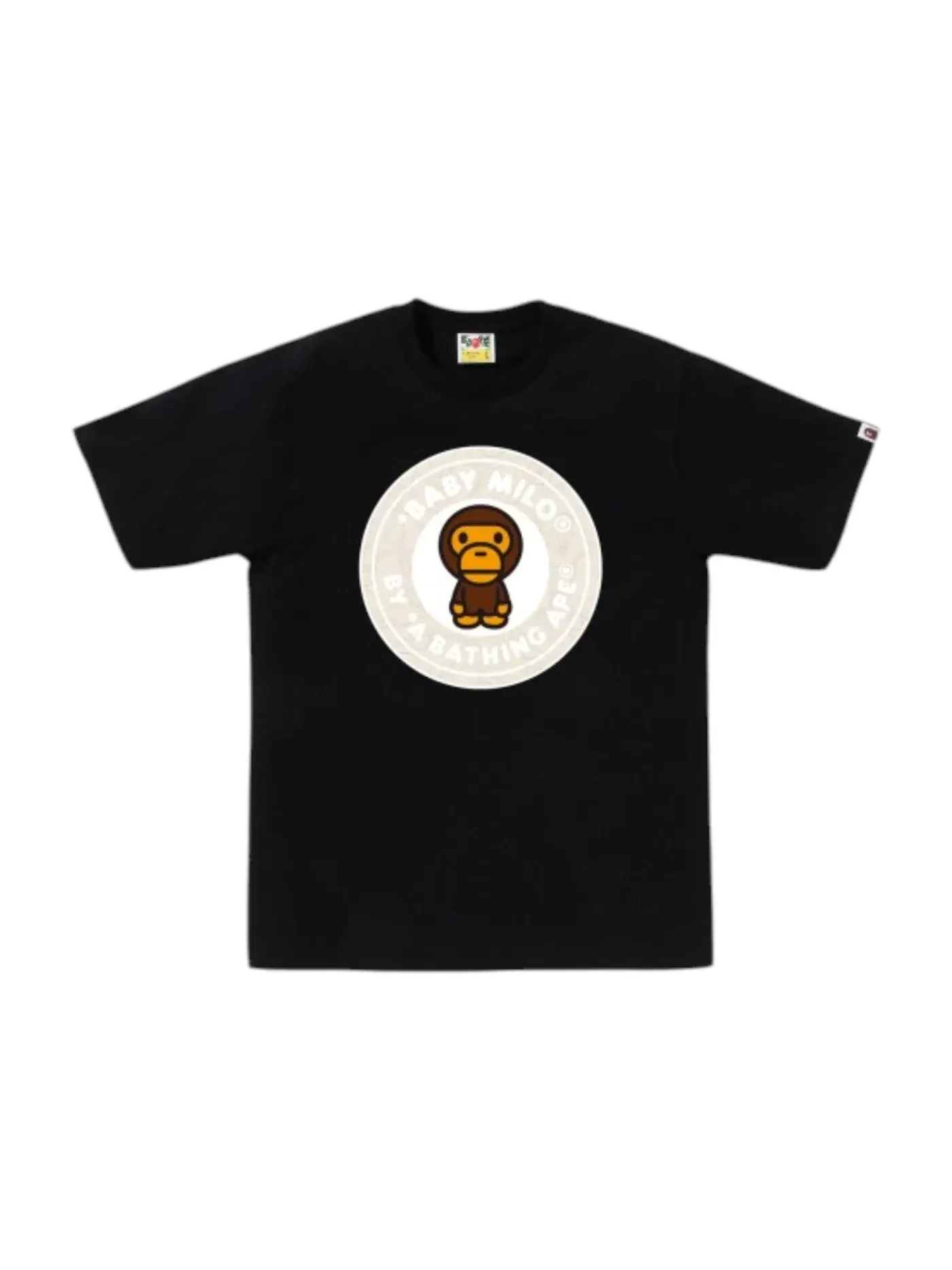 Мужская футболка с принтом BAPE Line Camo Milo Busy Works BAPE — изображение 1 из 1, черный