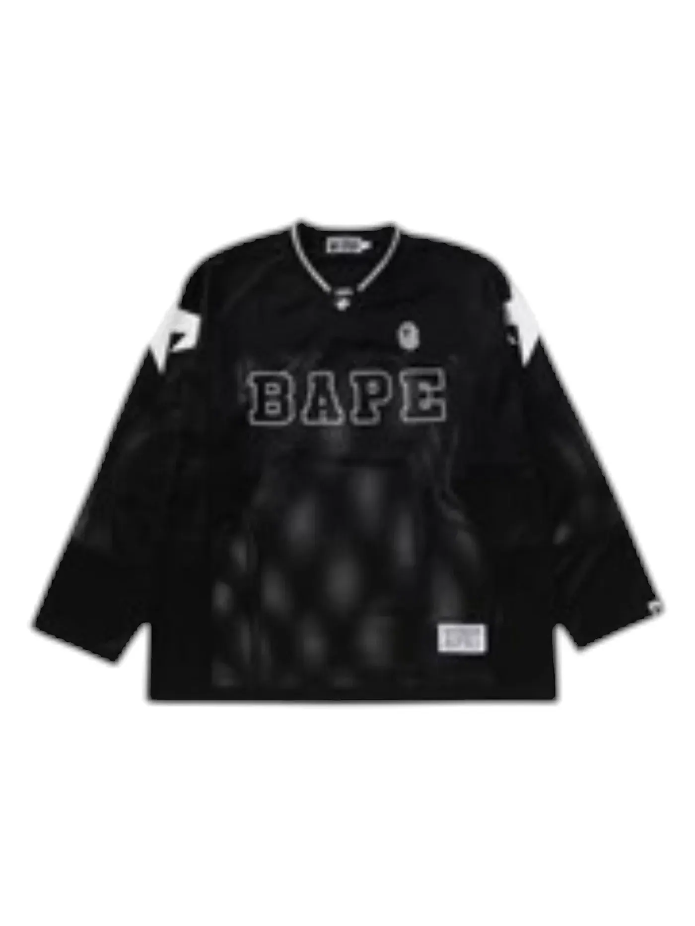 Детская футболка с принтом BAPE Line Camo Multilogo Relaxed Fit Football Jersey — изображение 1 из 1, черный