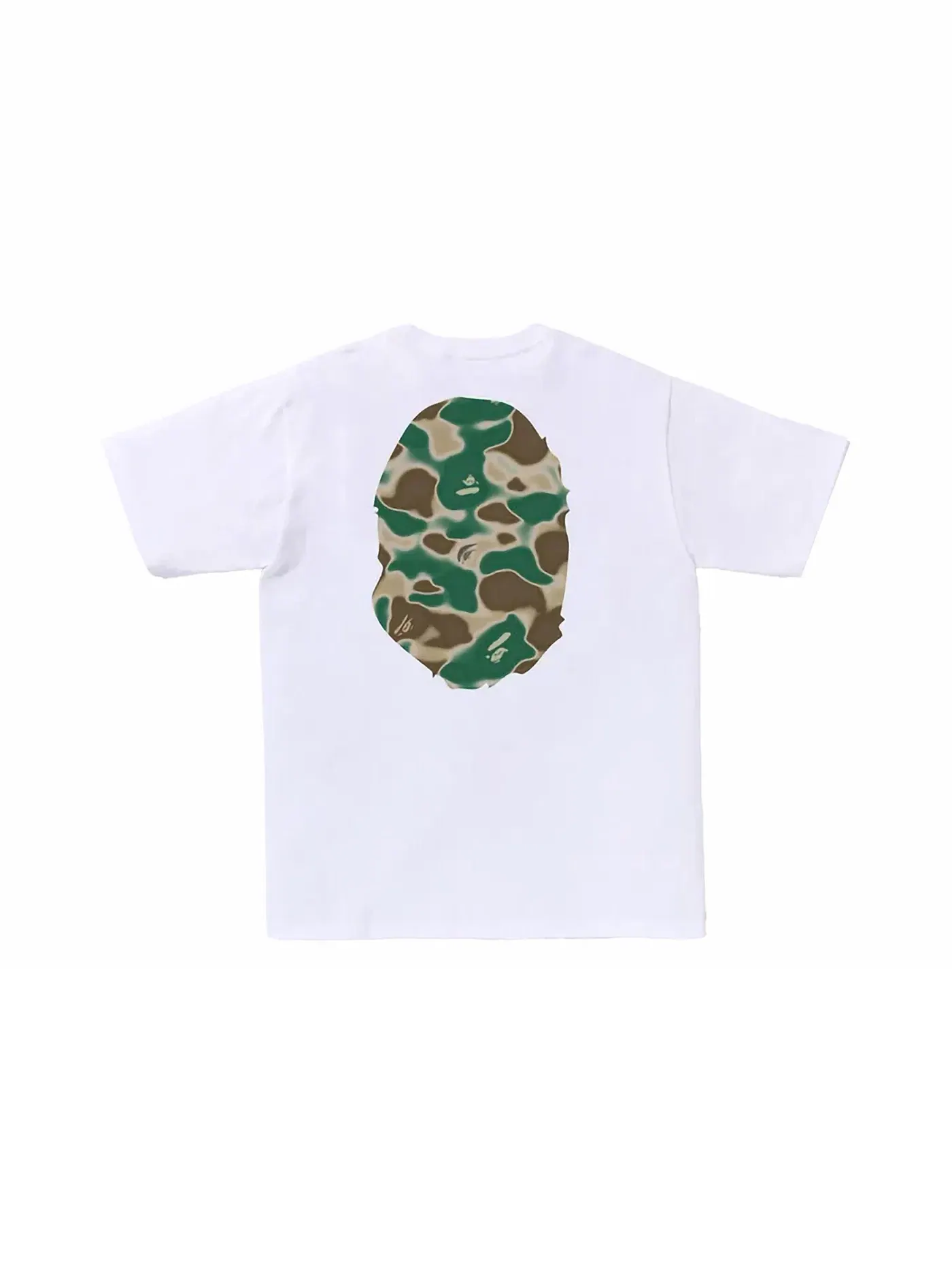 Мужская футболка с принтом BAPE Liquid Camo Big Ape Head Tee BAPE — изображение 2 из 2, белый