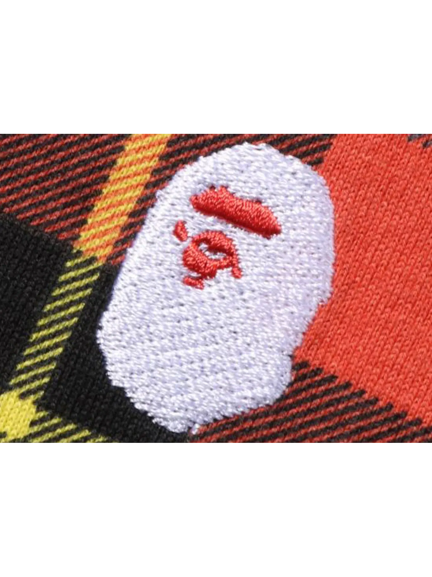 Мужская футболка свободного кроя BAPE Logo Check Tee BAPE — изображение 2 из 2, красный