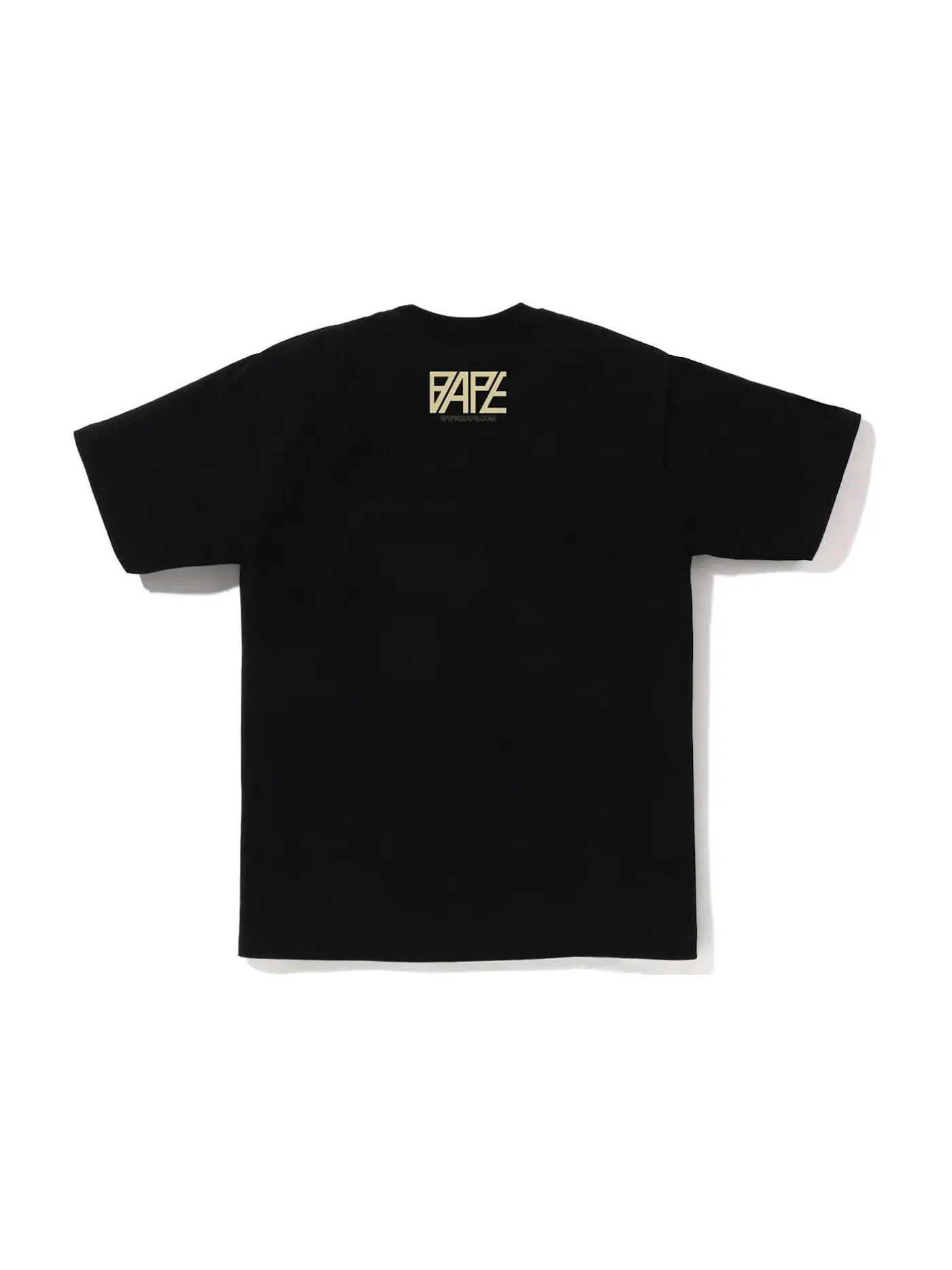 Мужская футболка с принтом BAPE Logo Monogram Tee BAPE — изображение 2 из 2, черный бежевый