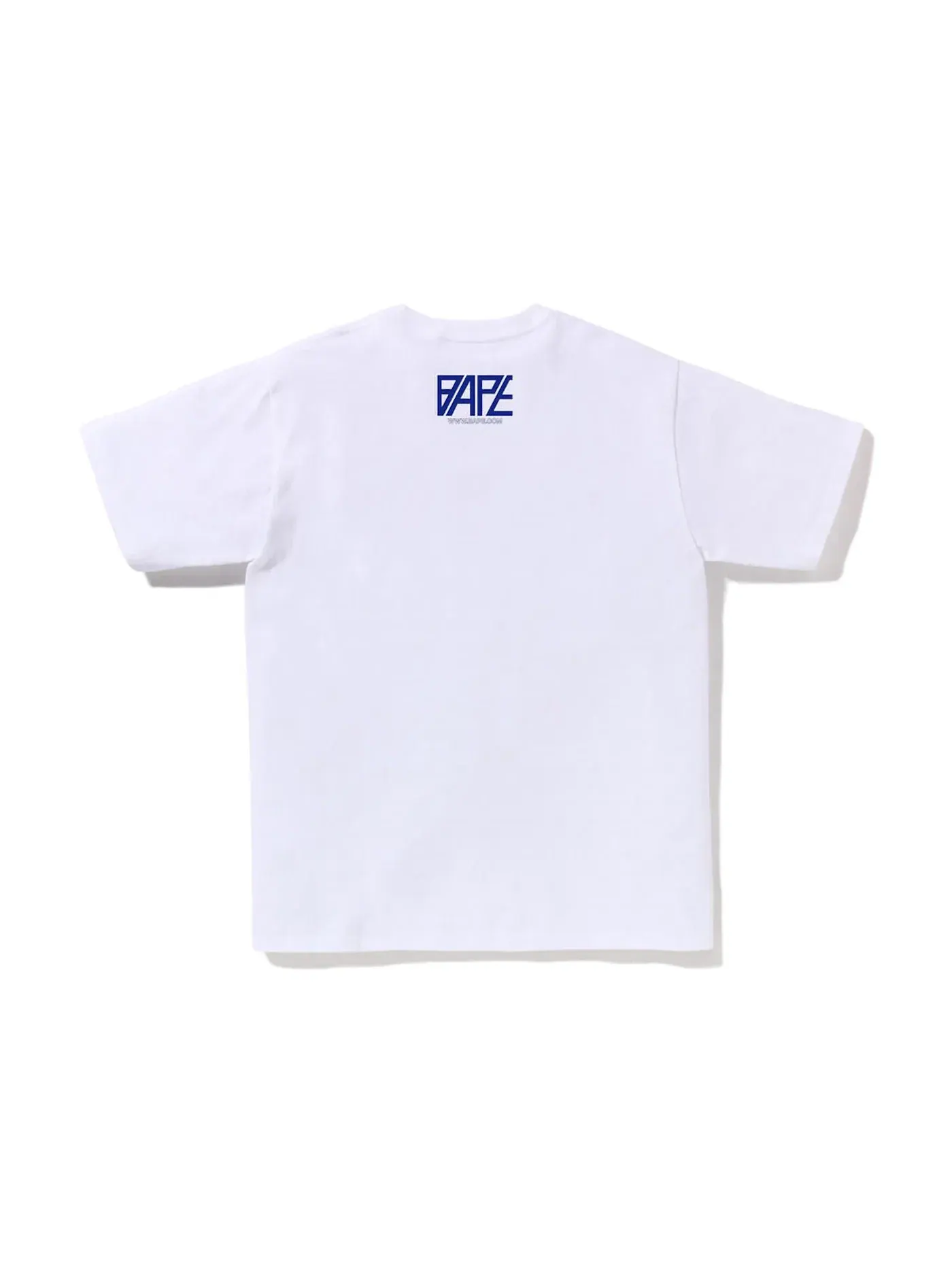Мужская футболка с принтом BAPE Logo Monogram Tee BAPE — изображение 2 из 2, белый темно-синий