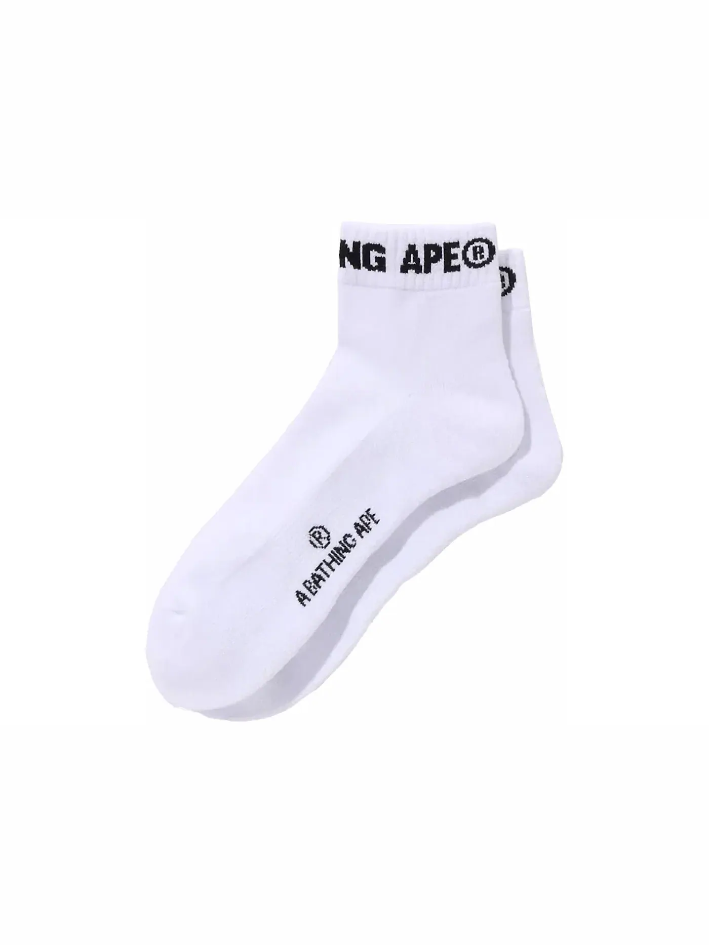 Детские носки BAPE Logo Short Socks — изображение 1 из 2, белый
