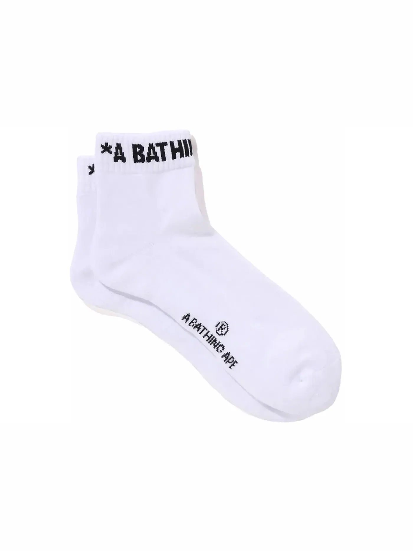 Детские носки BAPE Logo Short Socks — изображение 2 из 2, белый