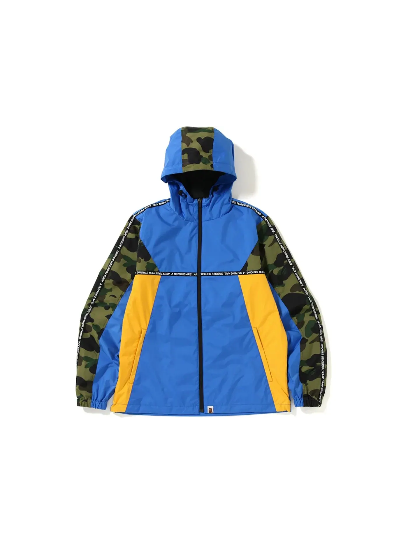 Мужская куртка-худи с принтом BAPE Logo Tape — изображение 1 из 2, синий