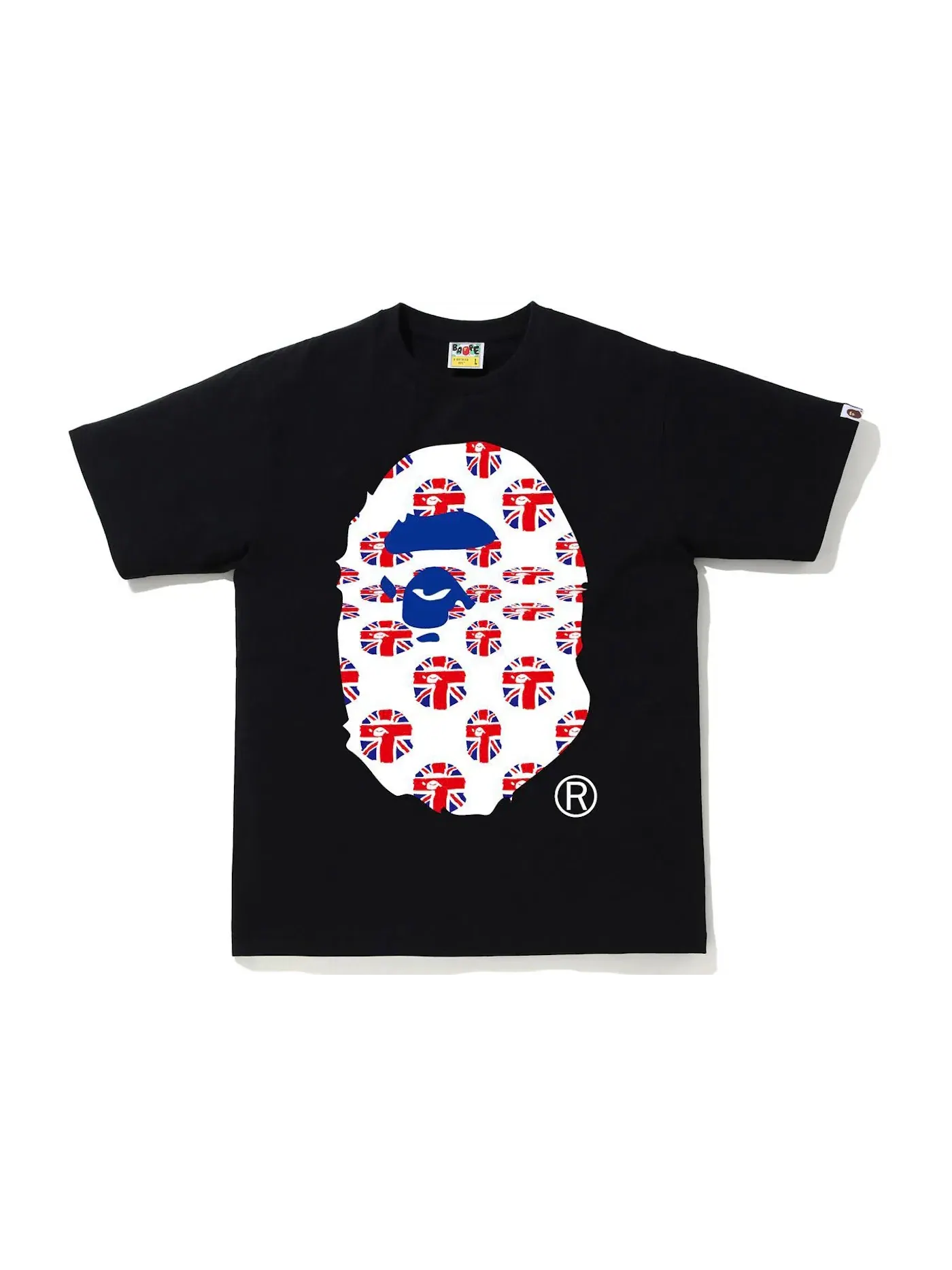 Мужская футболка с принтом BAPE London Union Jack Tee BAPE — изображение 1 из 2, черный