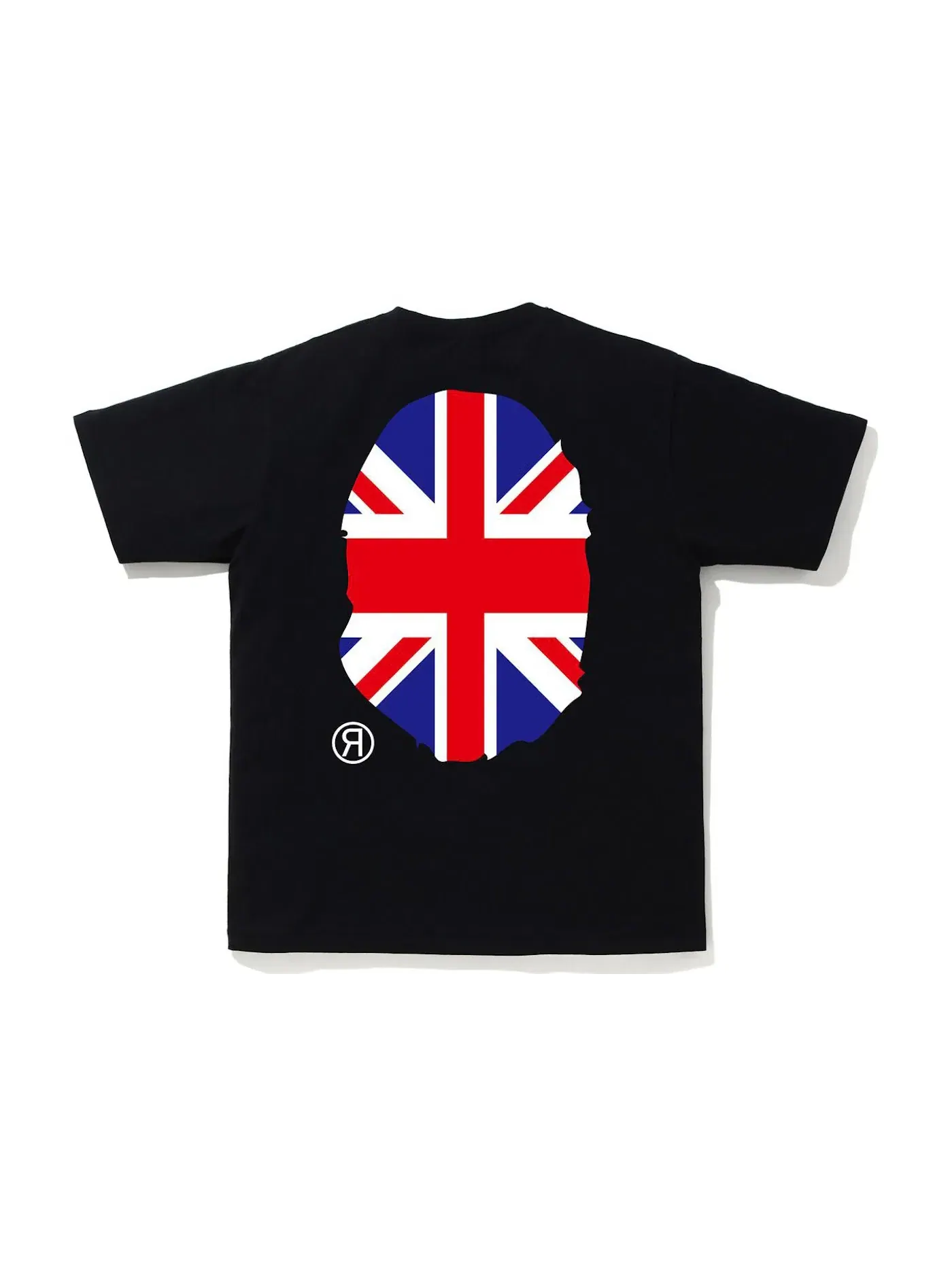 Мужская футболка с принтом BAPE London Union Jack Tee BAPE — изображение 2 из 2, черный