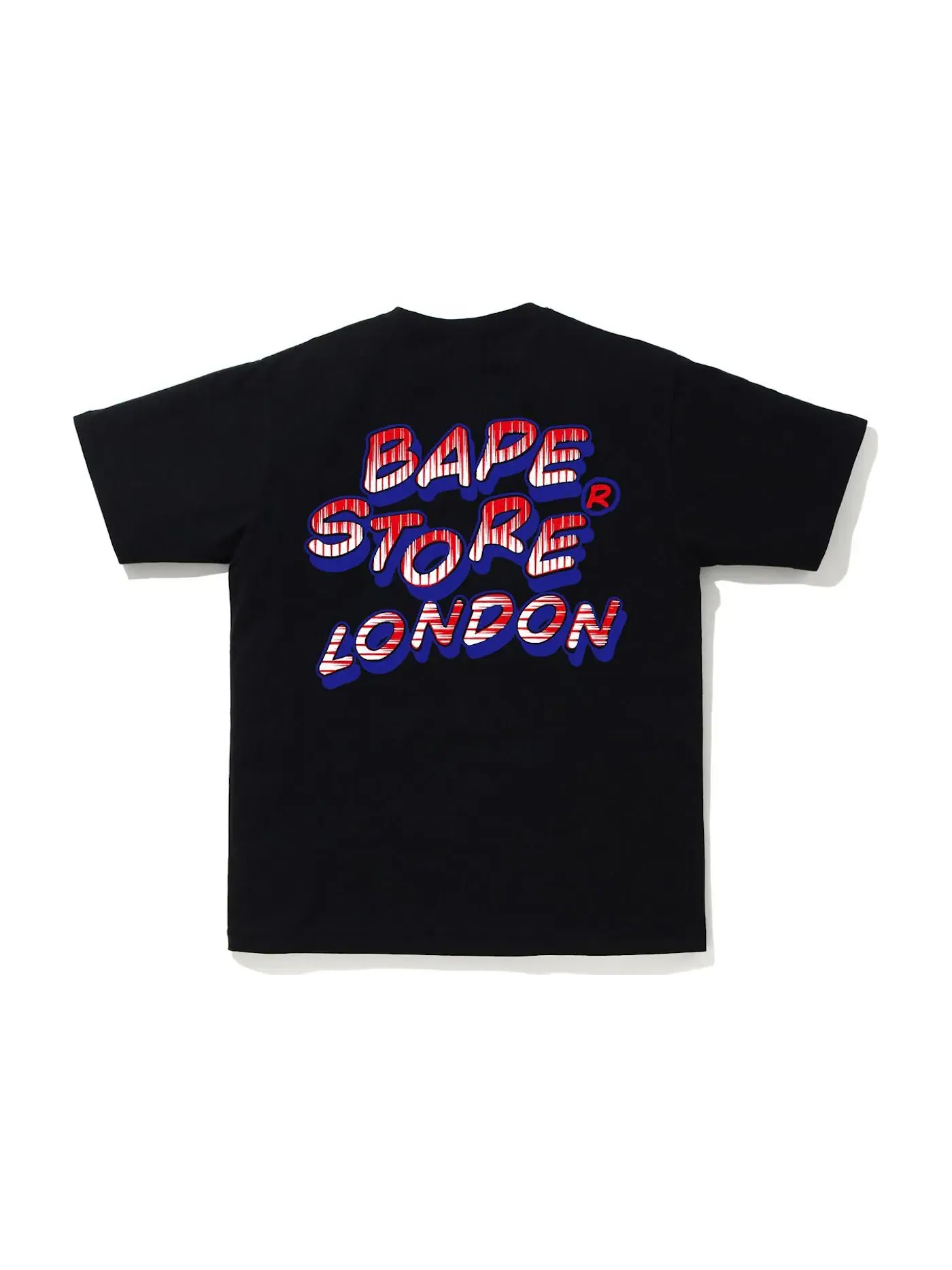 Мужская футболка с принтом BAPE London Union Jack College Tee BAPE — изображение 2 из 2, черный