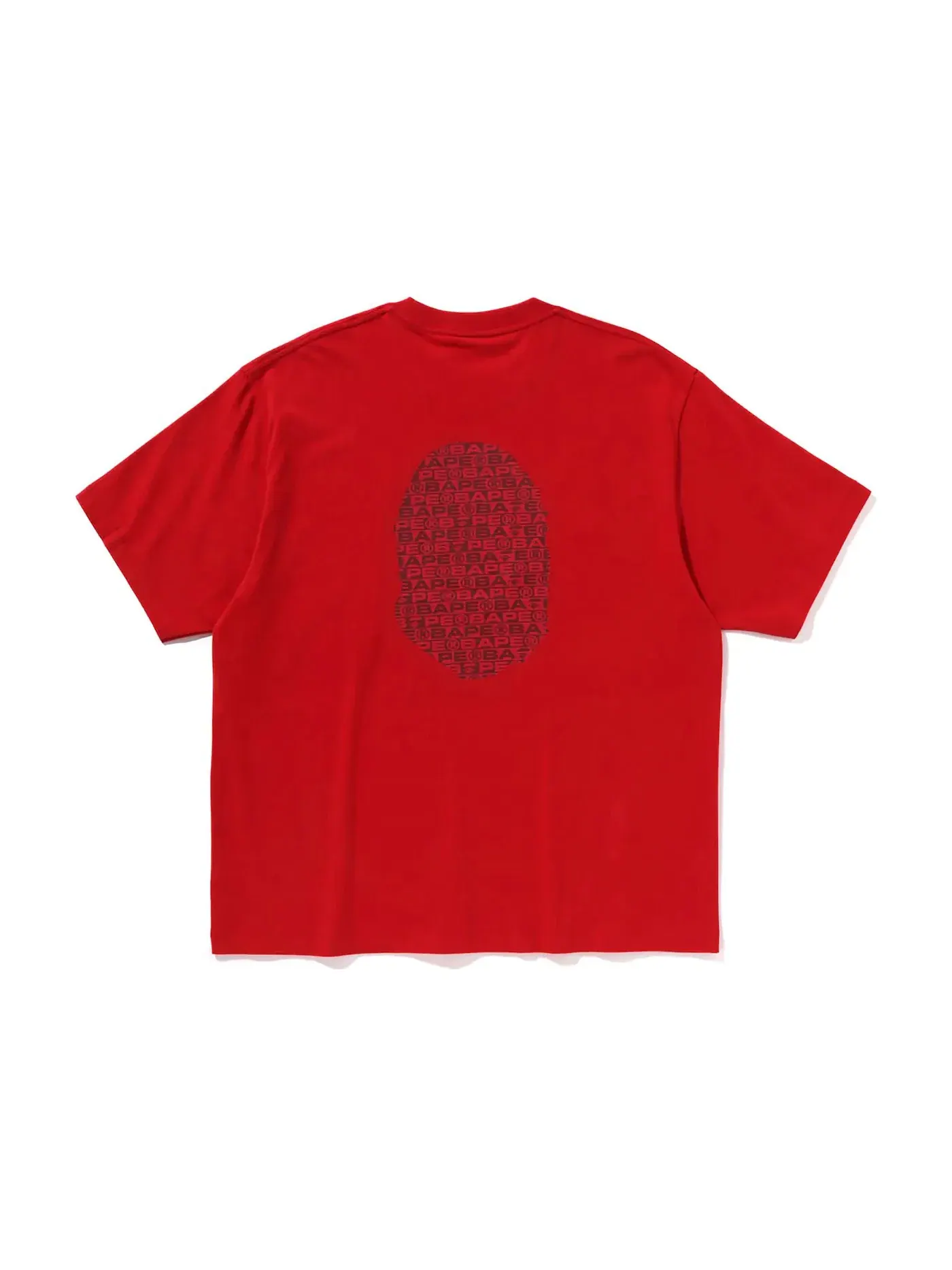 Мужская футболка свободного кроя с принтом BAPE Lux Sport Pattern Ape Head Relaxed Fit Tee BAPE — изображение 2 из 2, красный