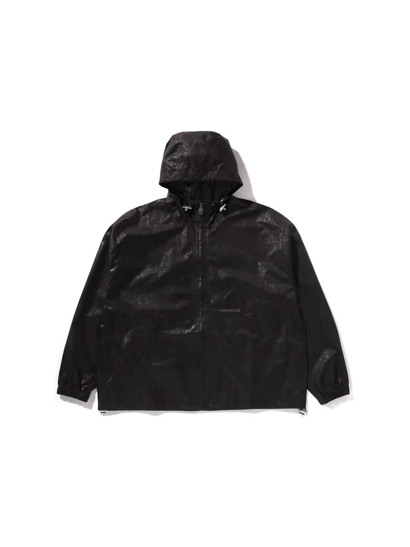 Мужская куртка с принтом BAPE Lux Sport Pattern Jacquard Nylon Hooded Jacket — изображение 1 из 3, черный
