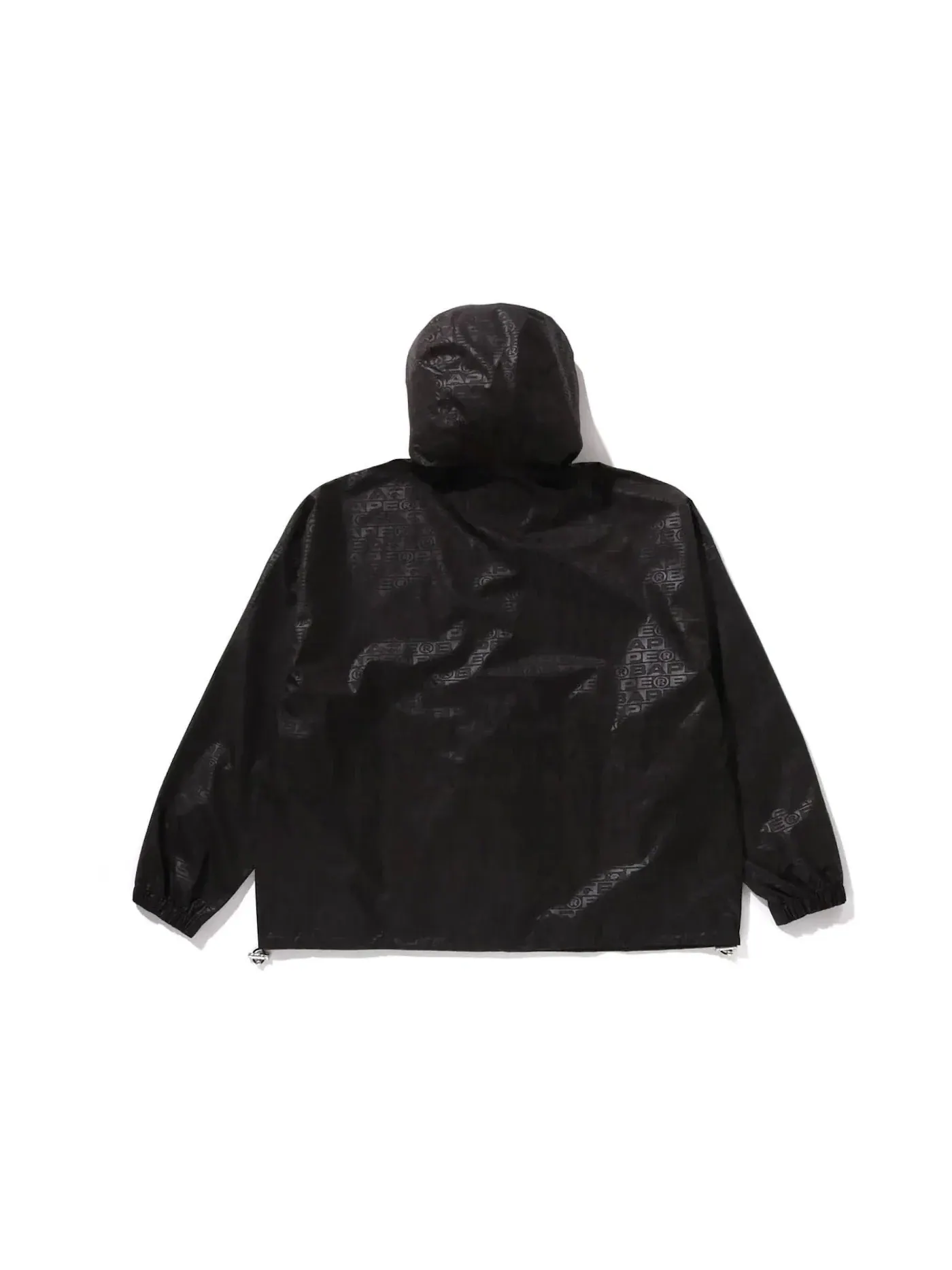 Мужская куртка с принтом BAPE Lux Sport Pattern Jacquard Nylon Hooded Jacket — изображение 3 из 3, черный
