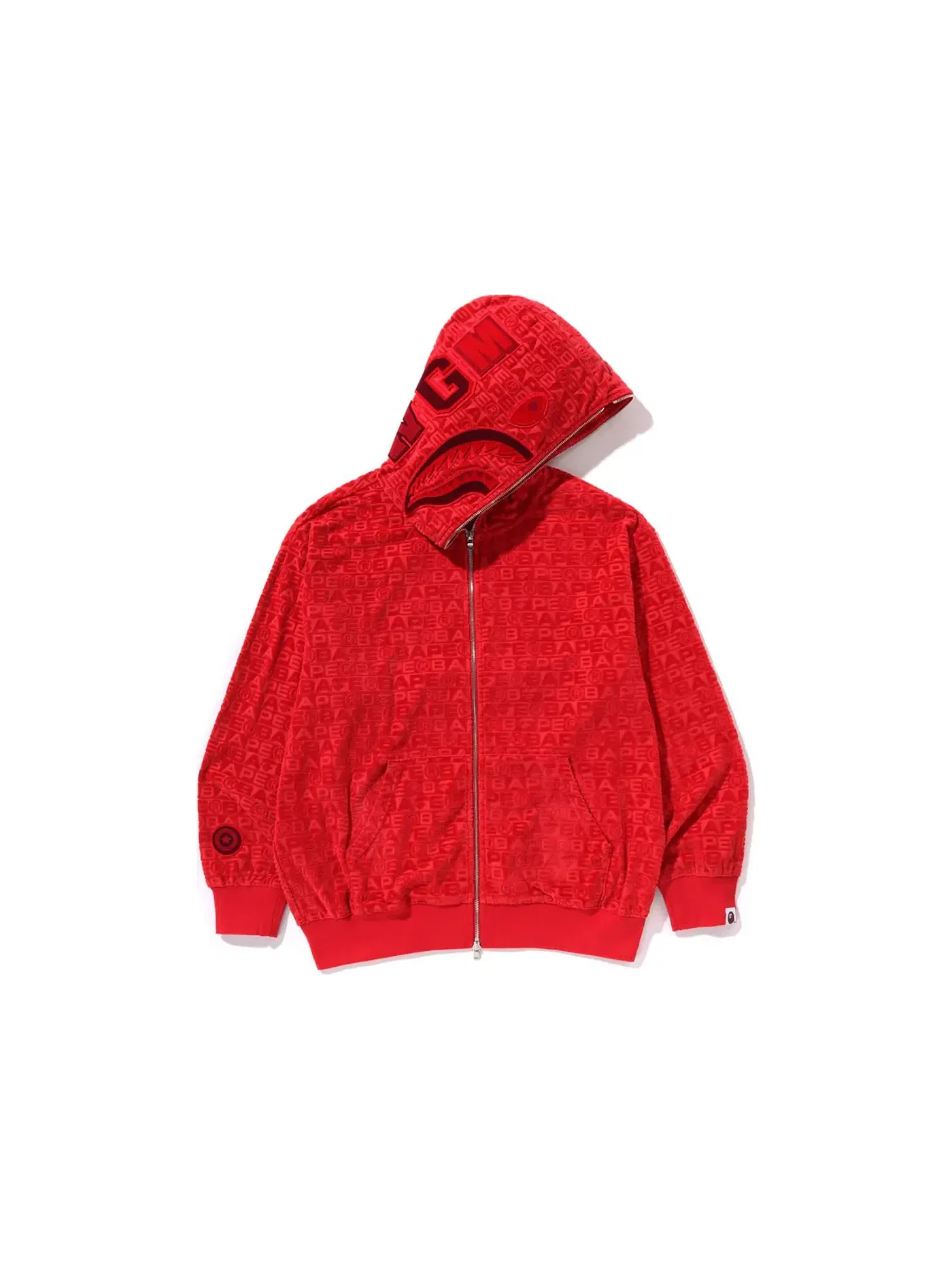 Мужская худи свободного кроя с принтом BAPE Lux Sport Pattern Shark Relaxed Fit Full Zip Hoodie BAPE — изображение 1 из 2