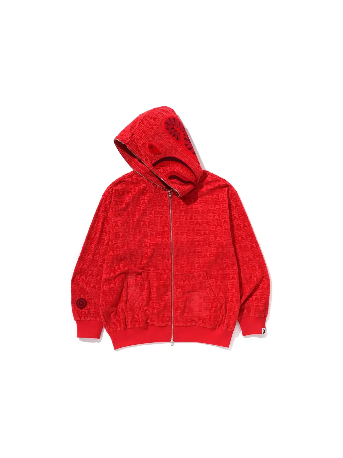 Мужская худи свободного кроя с принтом BAPE Lux Sport Pattern Shark Relaxed Fit Full Zip Hoodie BAPE — изображение 2 из 2